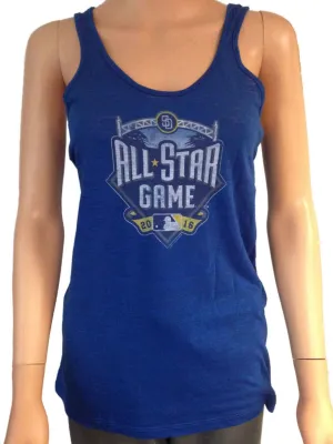 2016 MLB All-Star Game San Diego SAAG Women Blue Light Tri-Blend Tank Top