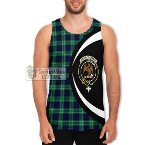 Abercrombie Tartan Men's Tank Top with Family Crest Circle Style