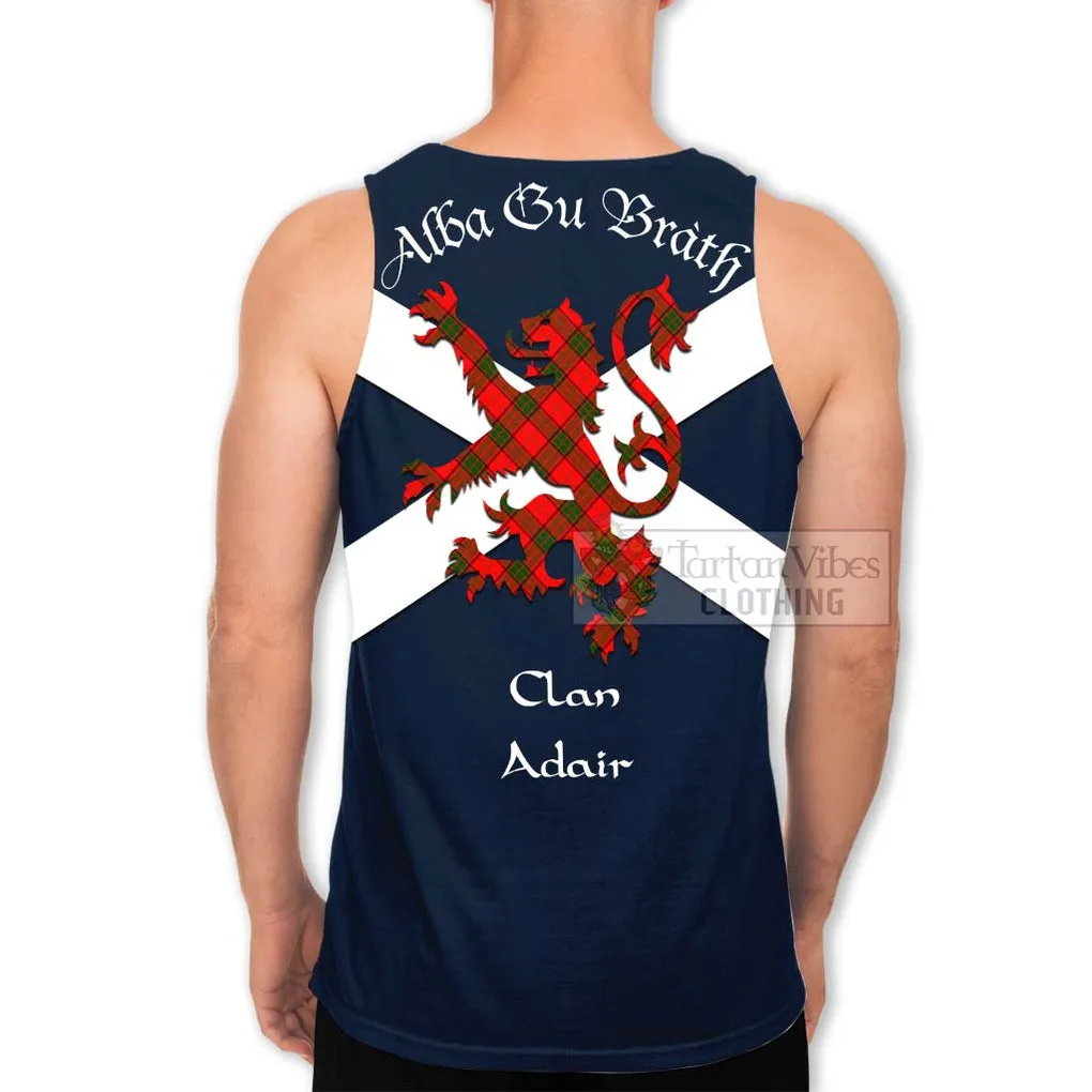 Adair Tartan Lion Rampant Men's Tank Top  Proudly Display Your Heritage with Alba Gu Brath and Clan Name