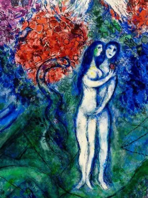 Adam And Eve - Marc Chagall - Biblical Painting