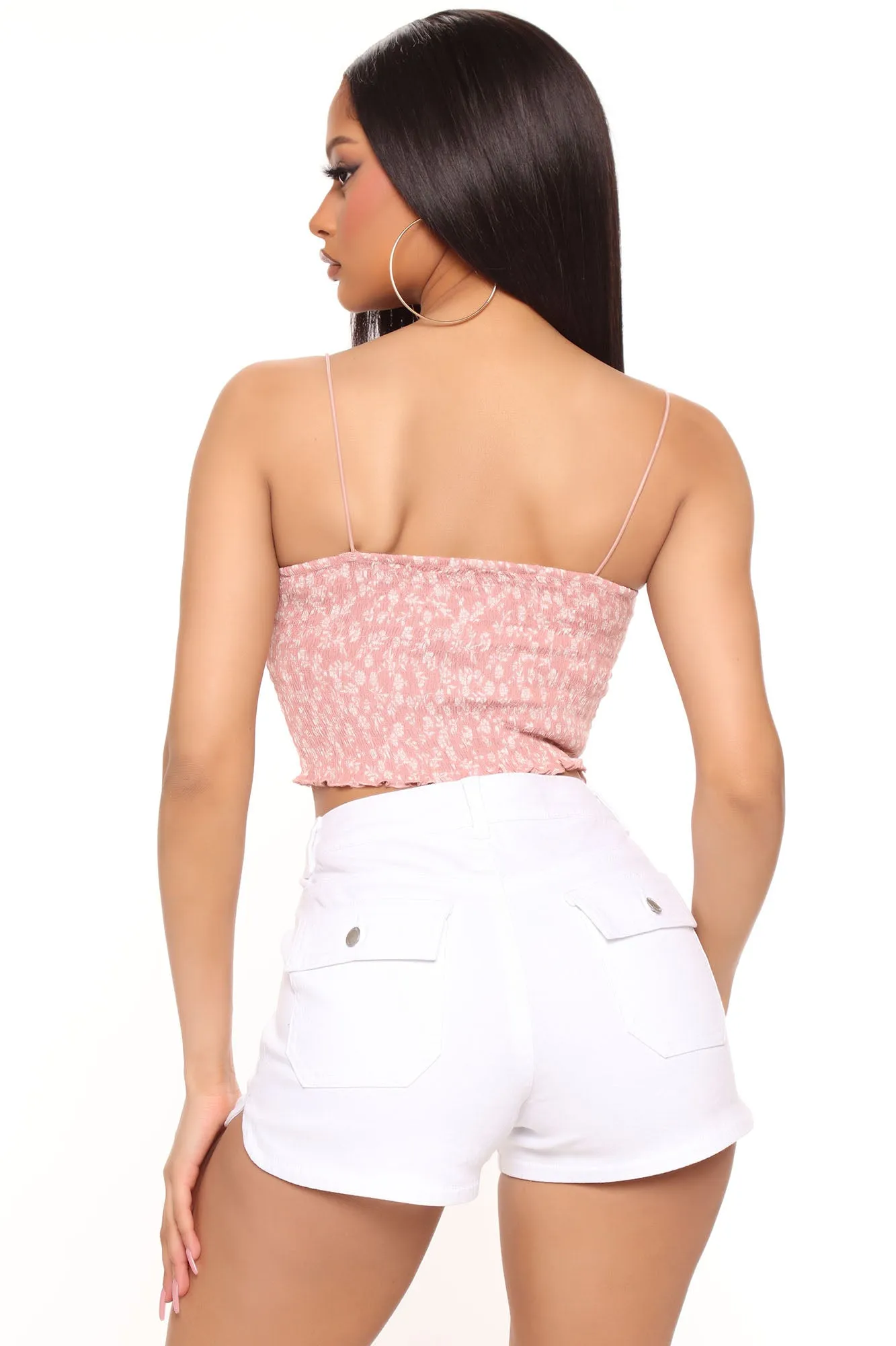 Addie Crop Tank Top - Mauve