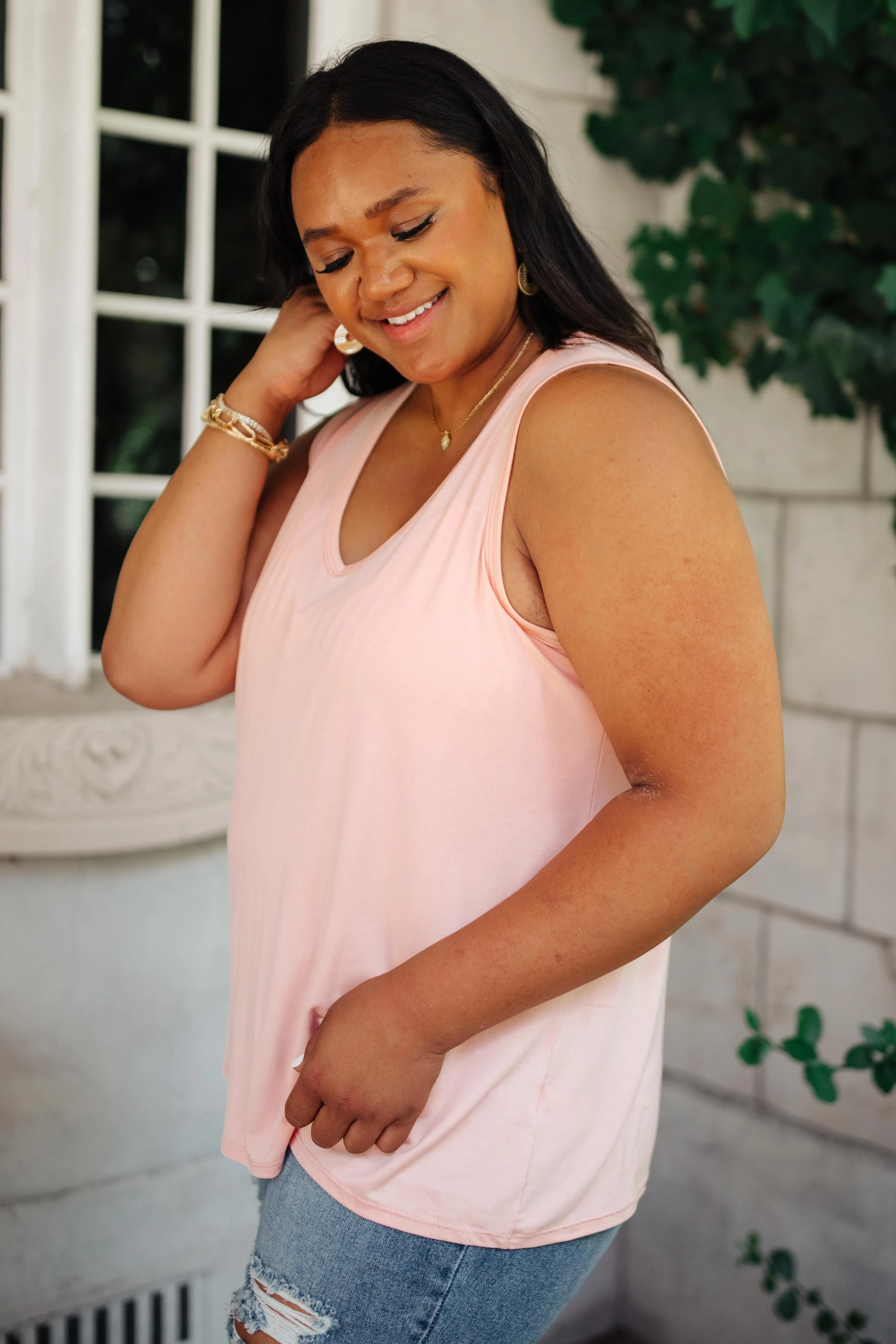 Angelina Tank in Soft Pink