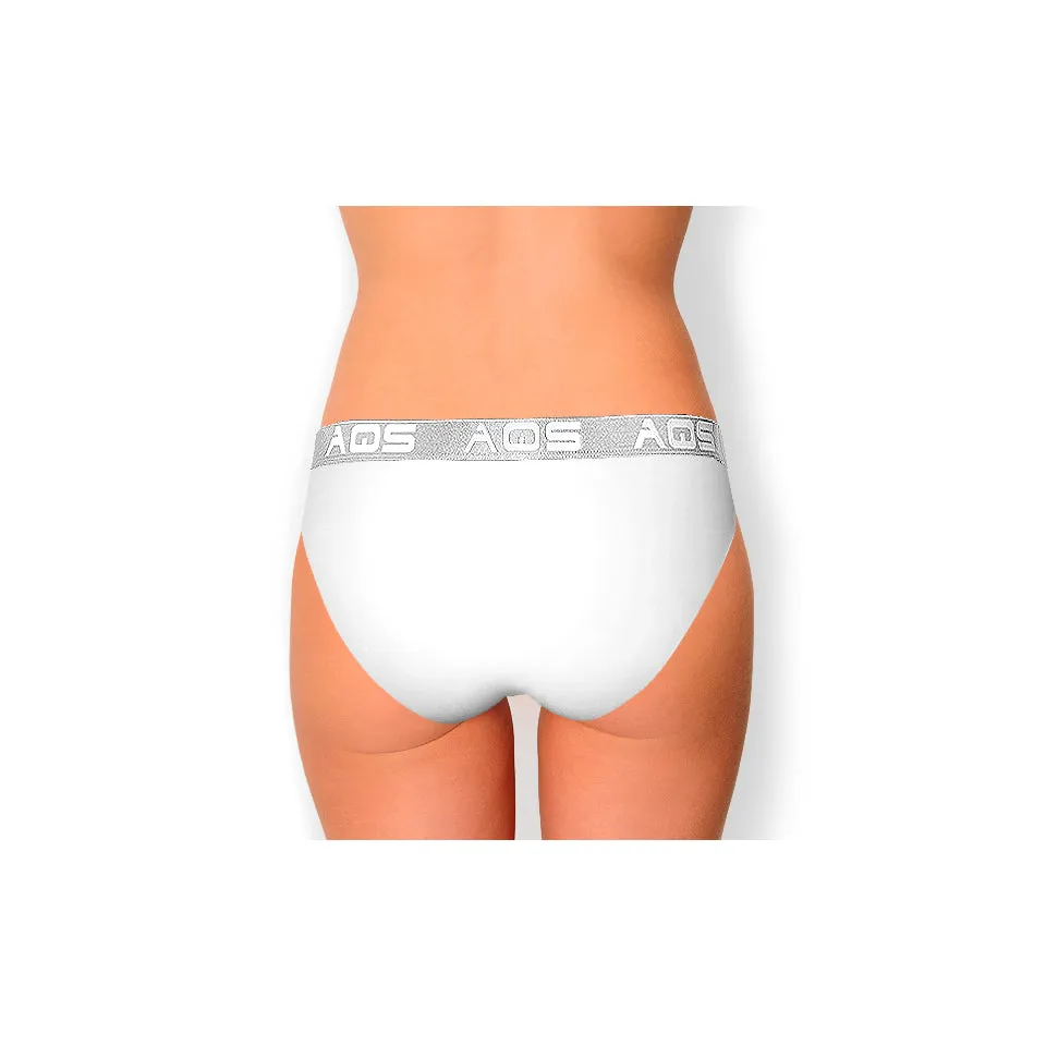 AQS Ladies White Cotton Bikini Underwear - 3 Pack Three-pack of womens