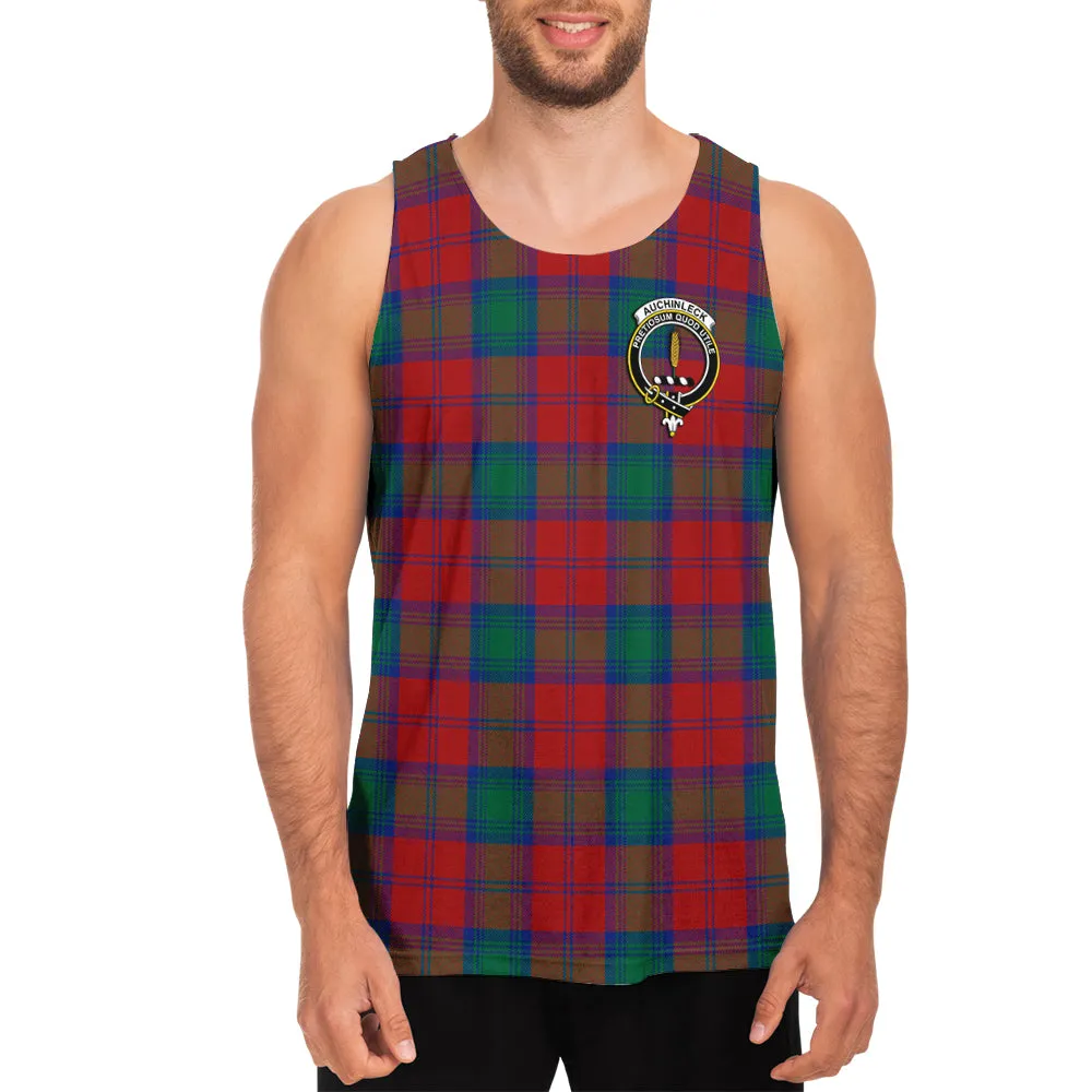 Auchinleck (Affleck) Tartan Mens Tank Top with Family Crest