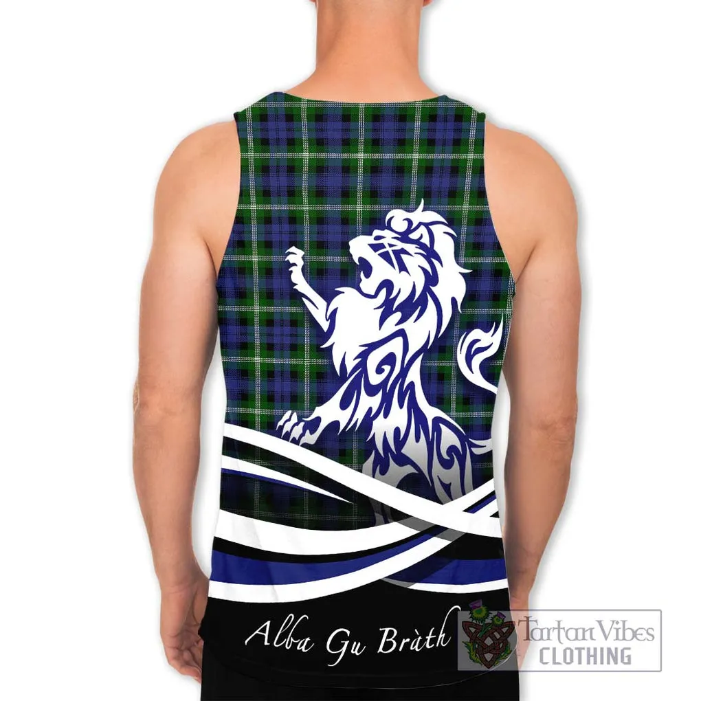 Baillie (Bailey) Tartan Men's Tank Top with Alba Gu Brath Regal Lion Emblem