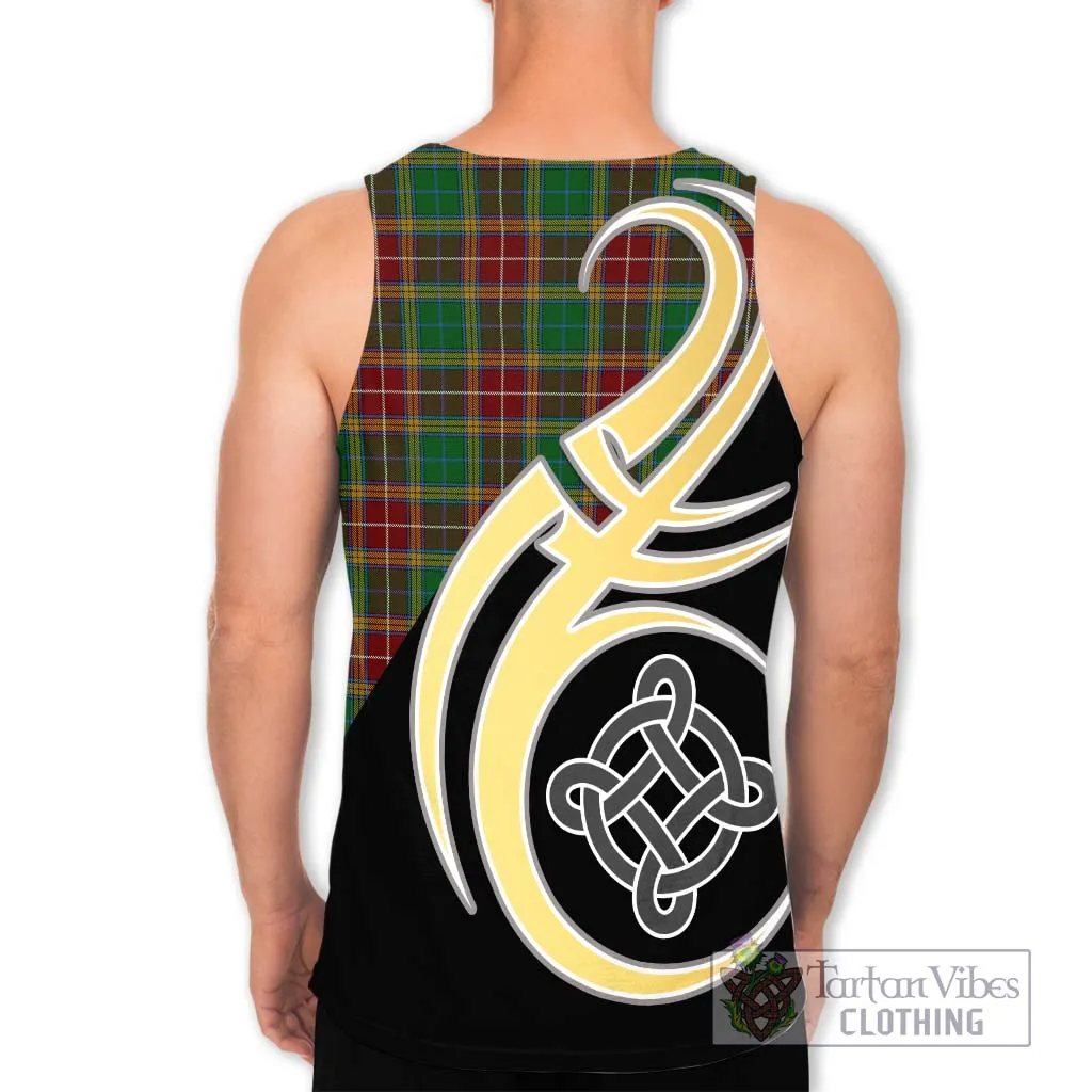 Baxter Tartan Men's Tank Top with Family Crest and Celtic Symbol Style