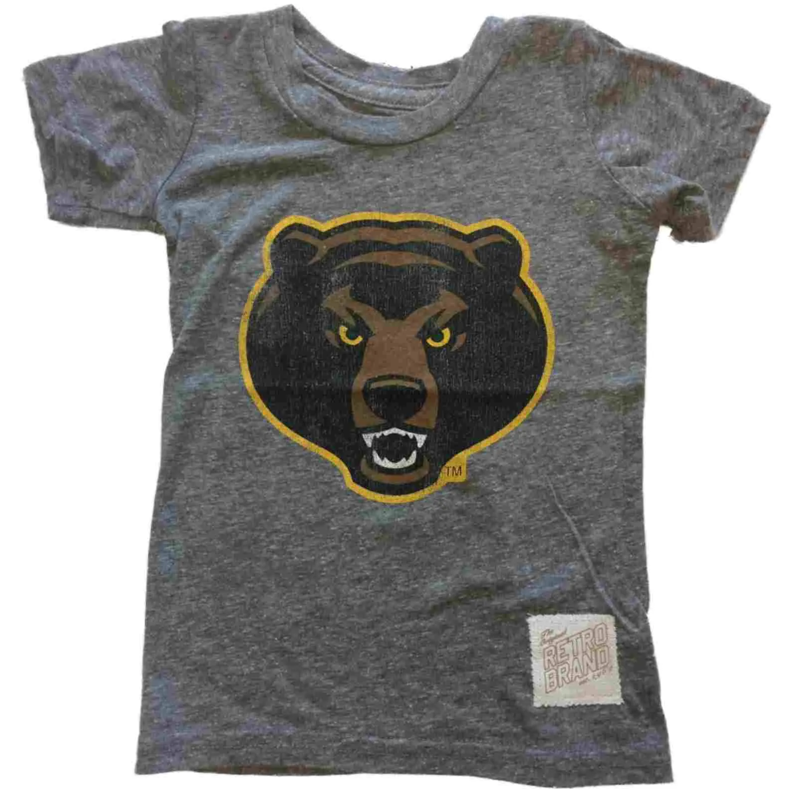 Baylor Bears Retro Brand TODDLER Girl's Angry Bear Tri-Blend T-Shirt *RUNS SMALL