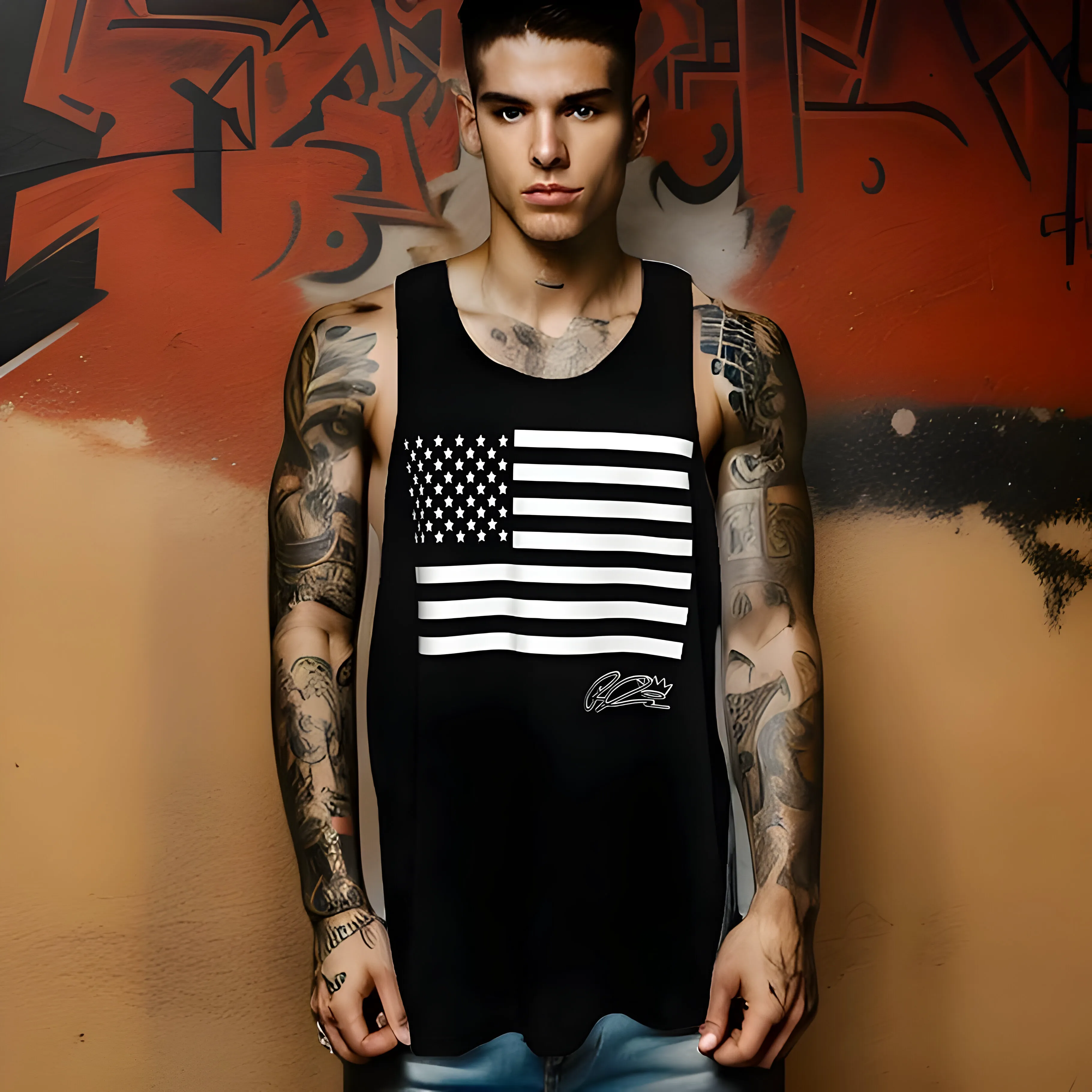 *•BIGGY THREADS•* (BLACK) ~USA~ TANK TOP