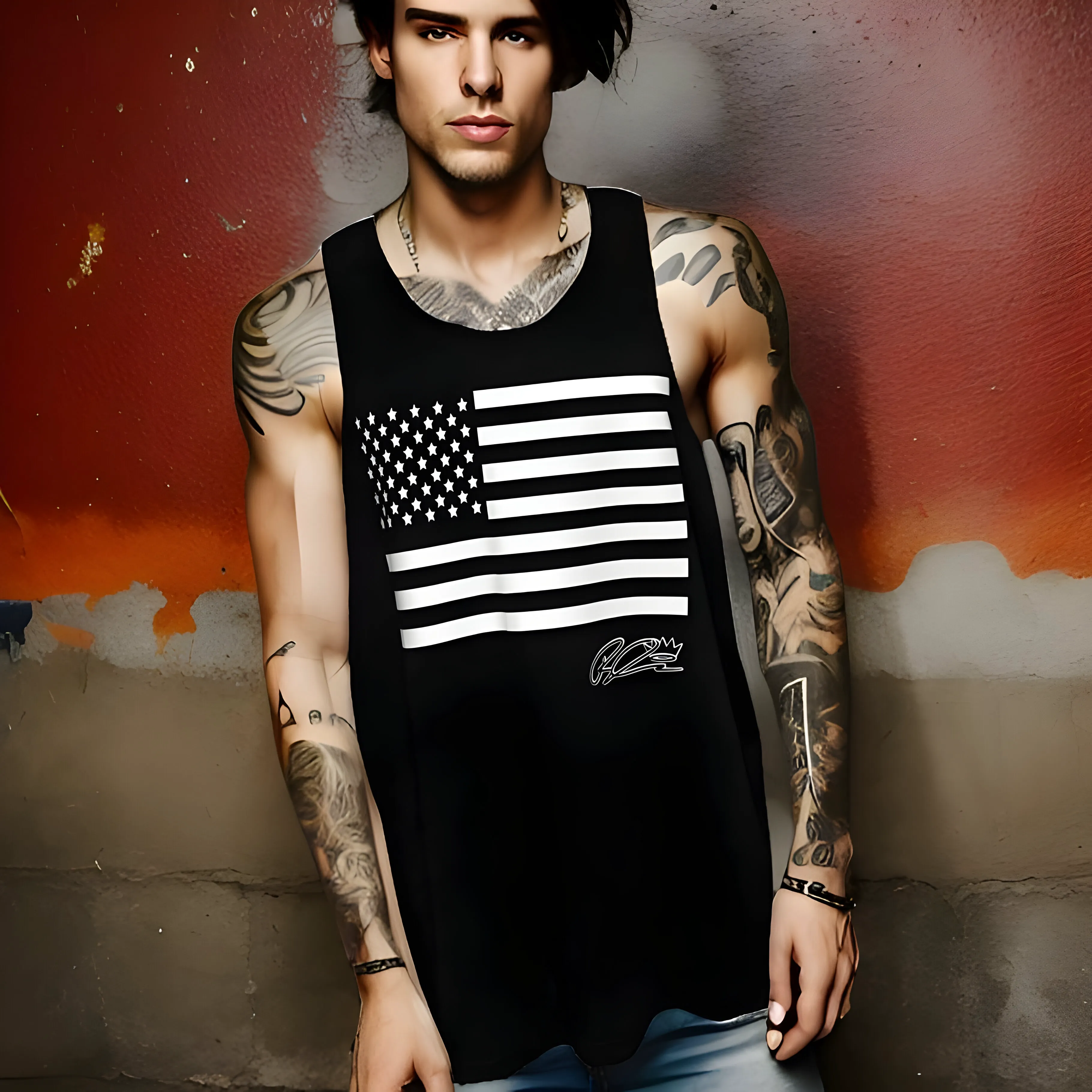 *•BIGGY THREADS•* (BLACK) ~USA~ TANK TOP