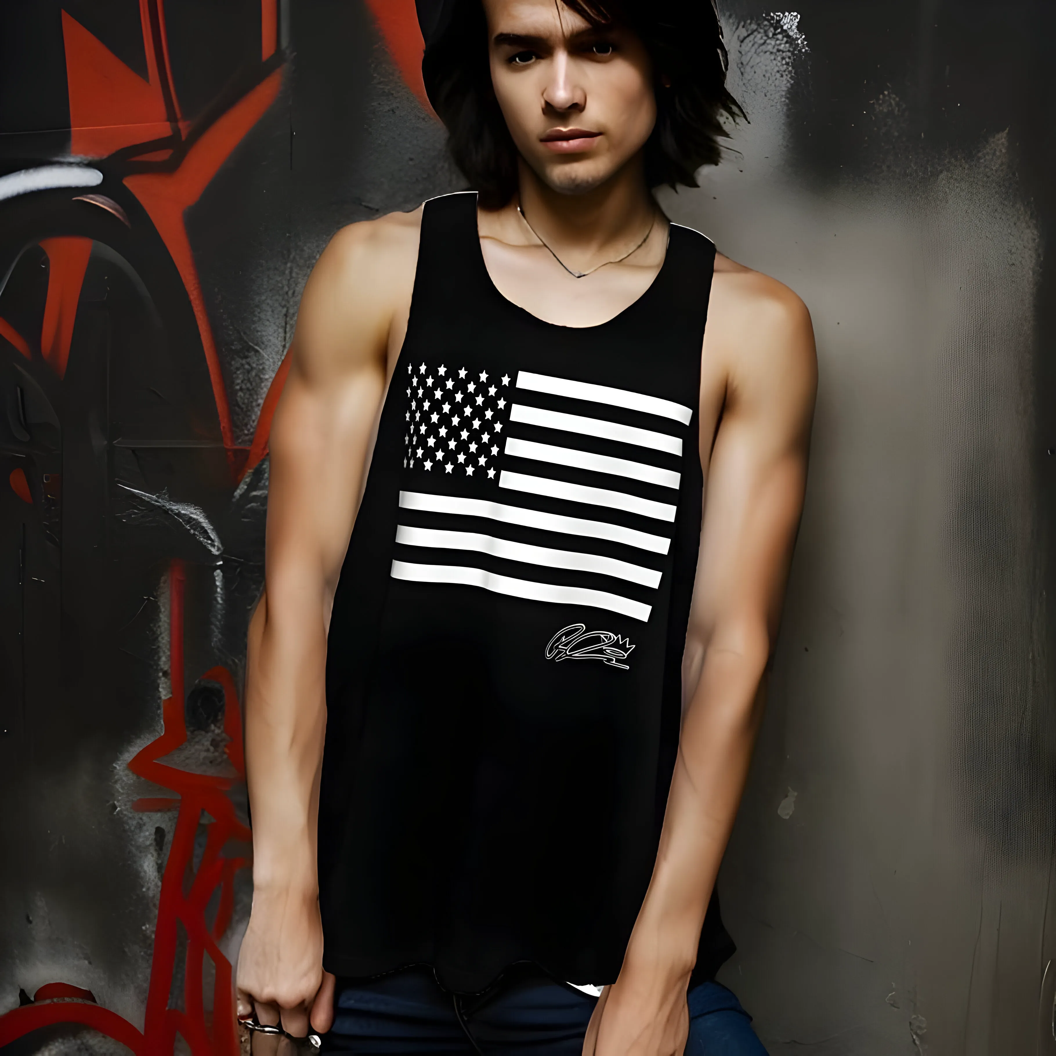 *•BIGGY THREADS•* (BLACK) ~USA~ TANK TOP