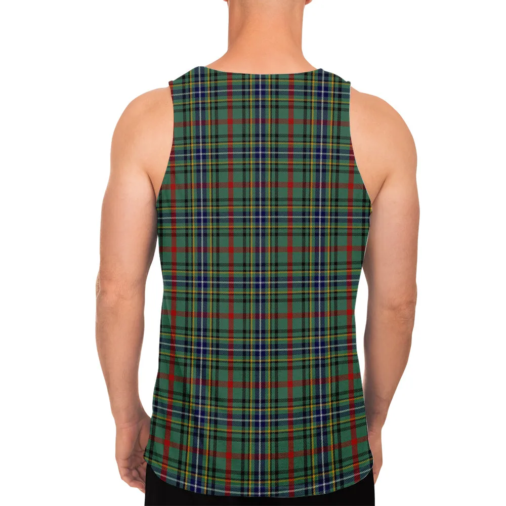 Bisset Tartan Mens Tank Top with Family Crest