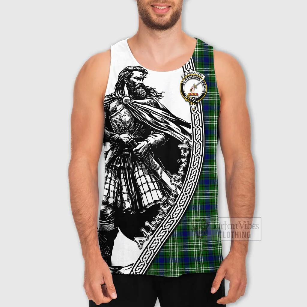 Blackadder Tartan Clan Crest Men's Tank Top with Highlander Warrior Celtic Style