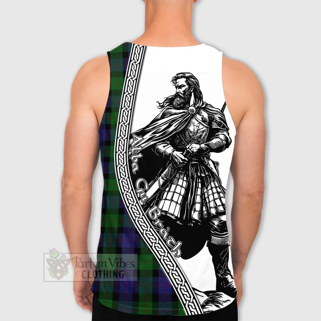 Blair Tartan Clan Crest Men's Tank Top with Highlander Warrior Celtic Style