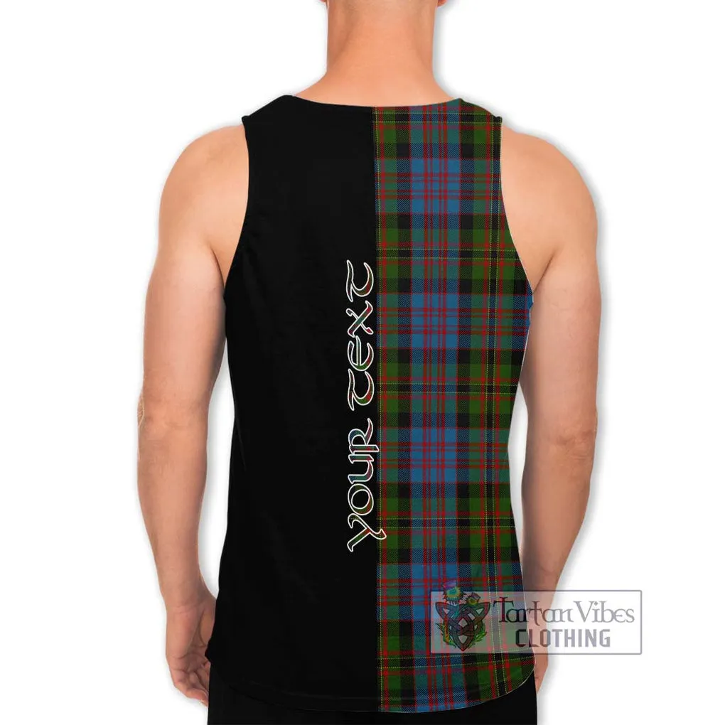 Bowie Tartan Men's Tank Top with Family Crest and Half Of Me Style