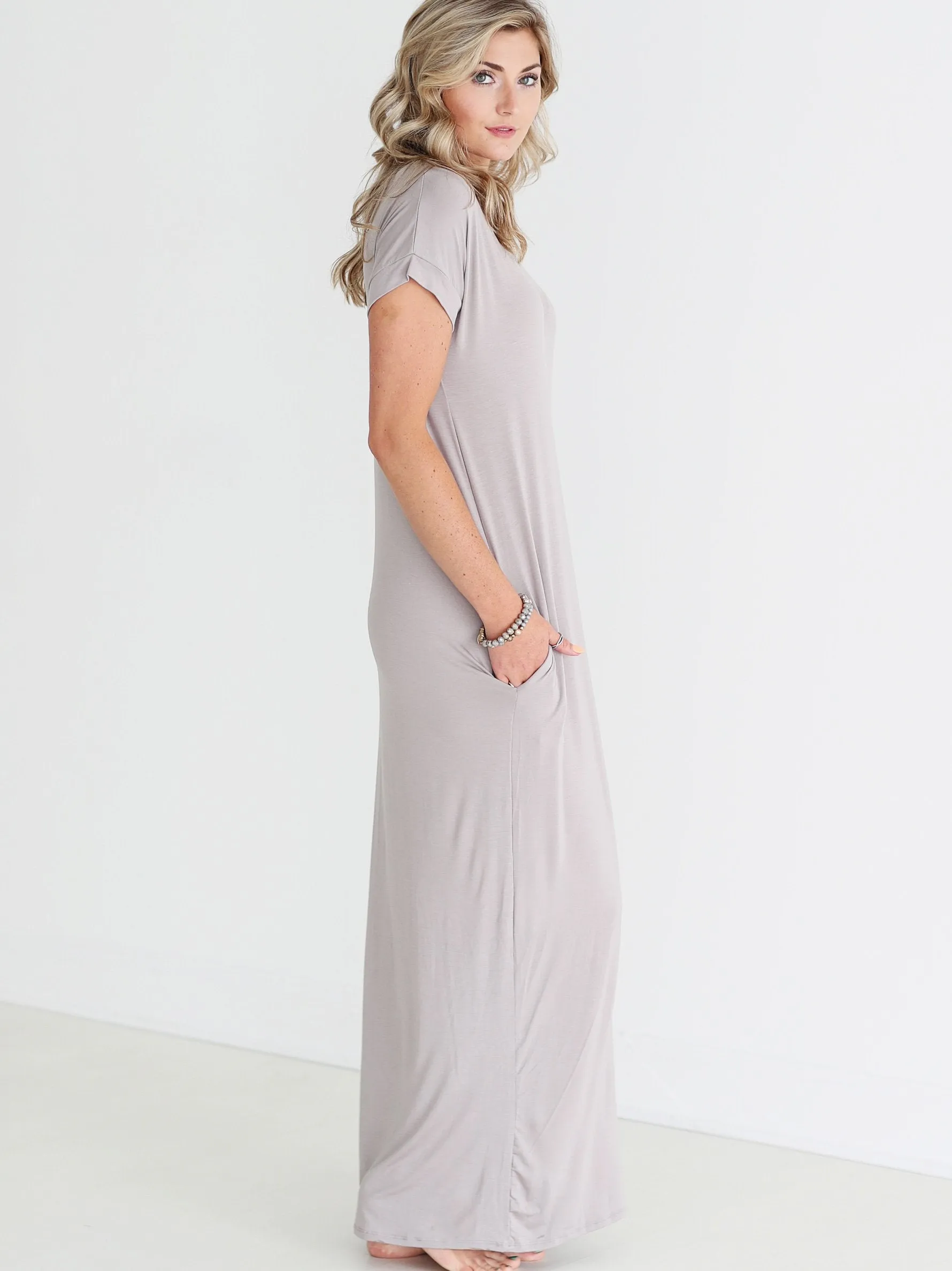 Chelsea Gray DLMN Straight Cut Maxi Dress