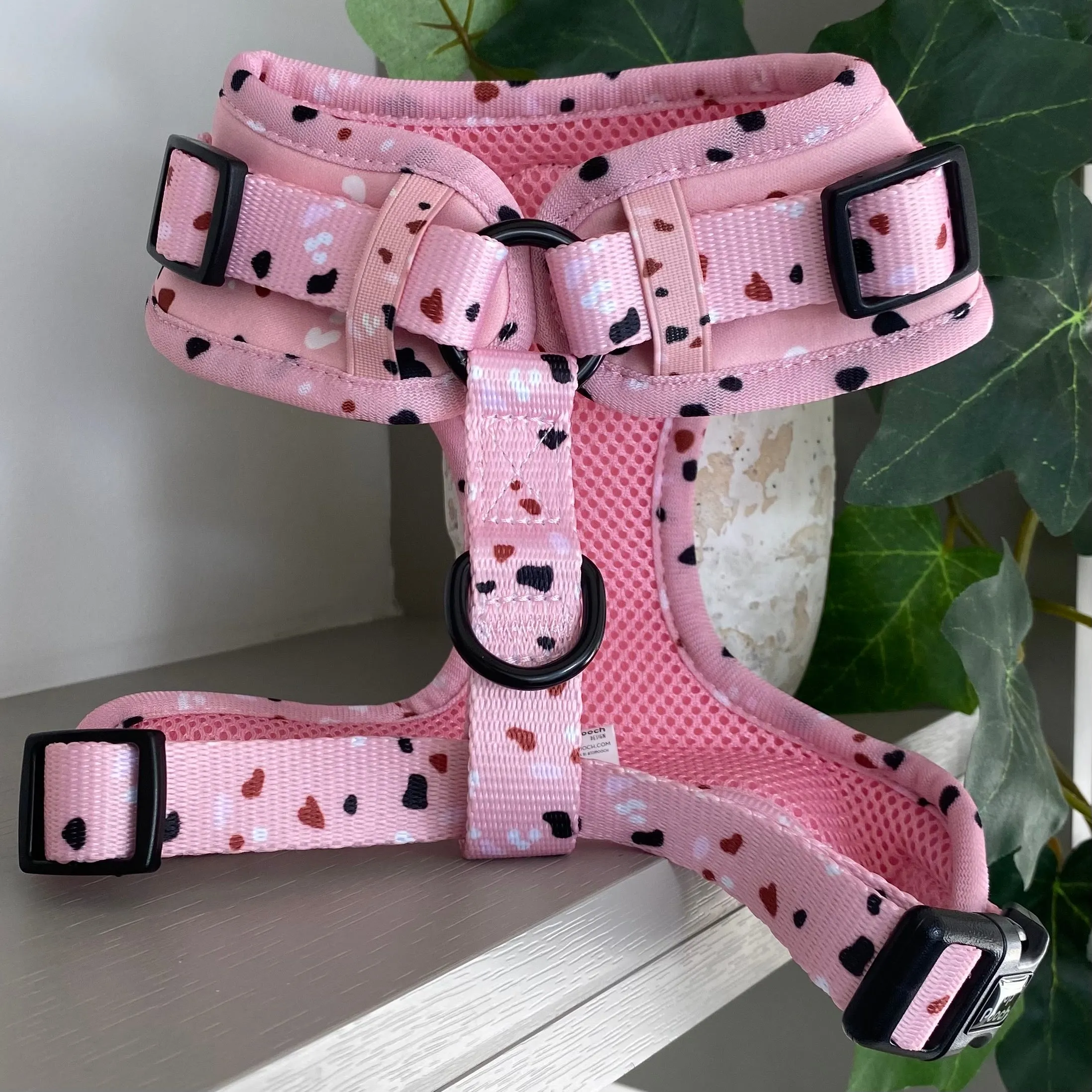 Confetti Dog Harness - Pastel Pink