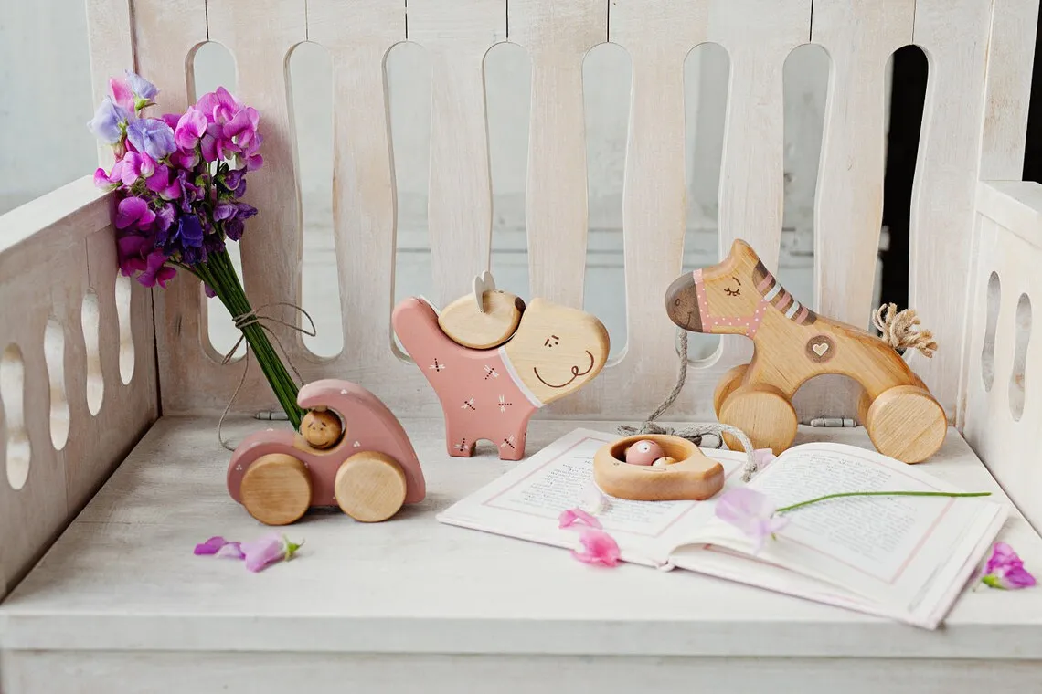 Cute Wooden Car Kids Toy