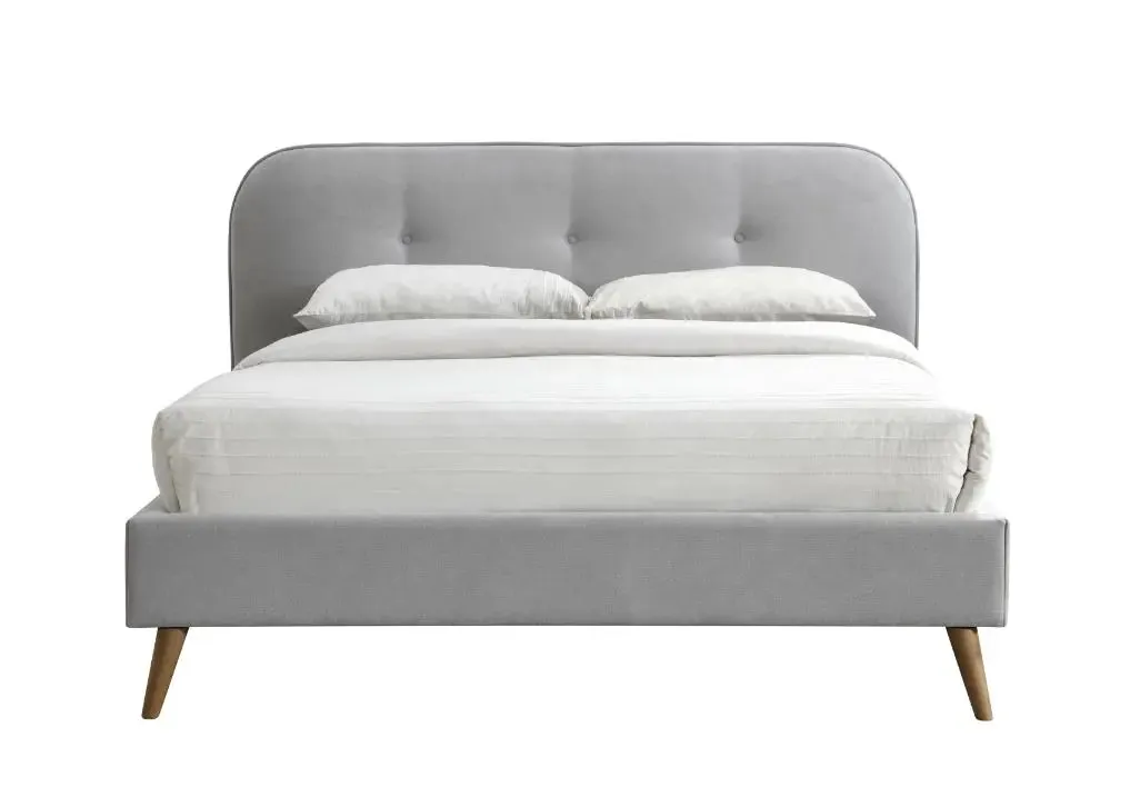 Dallas King Bed, Gray Fabric