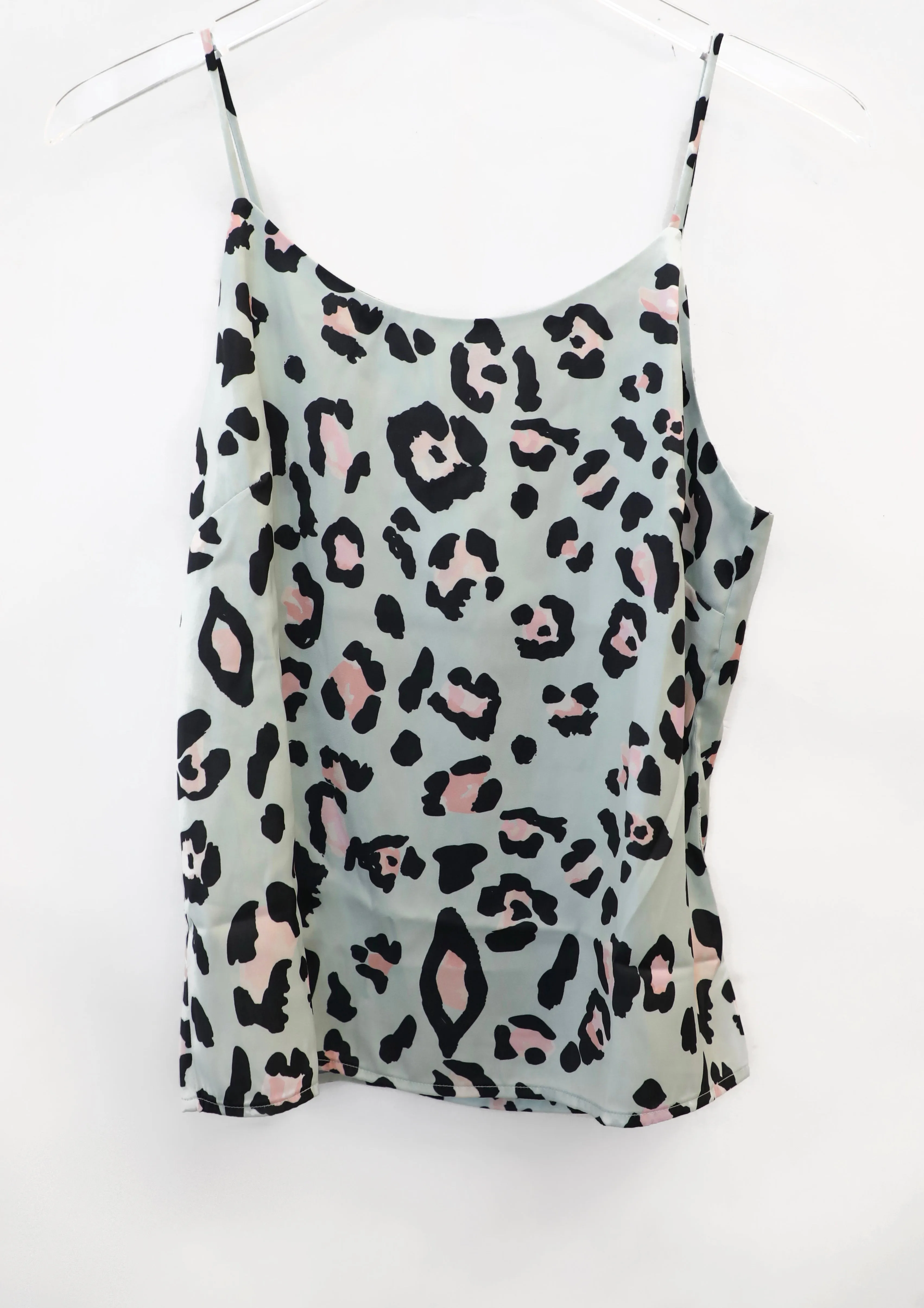 David Lerner - Eva Scoop Neck Cami in Painted Leopard