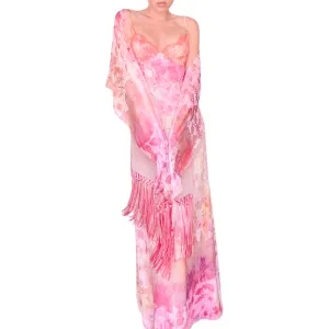 Emanuel Ungaro S/S 1999 silk gown & shawl