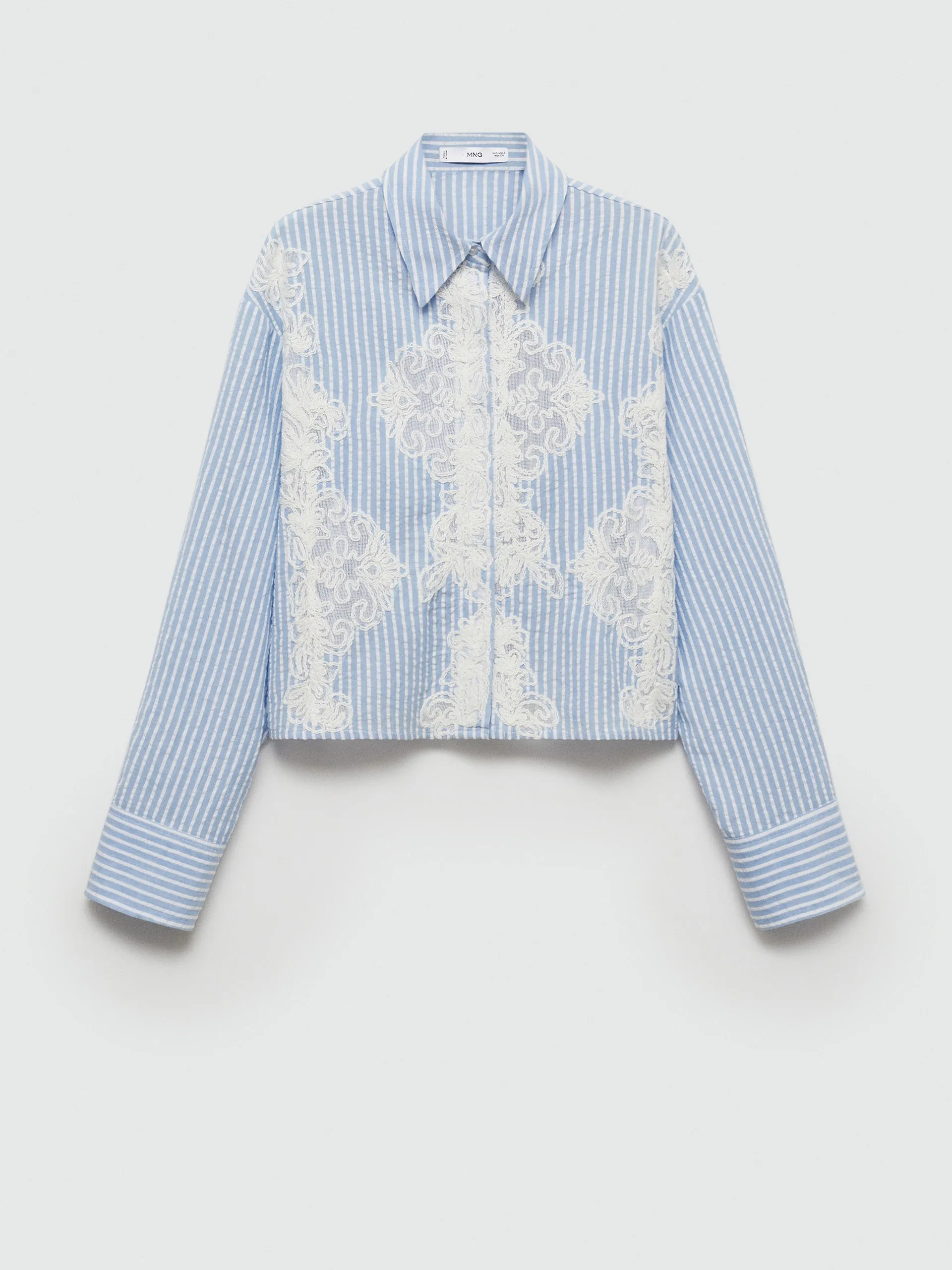 Embroidery striped shirt