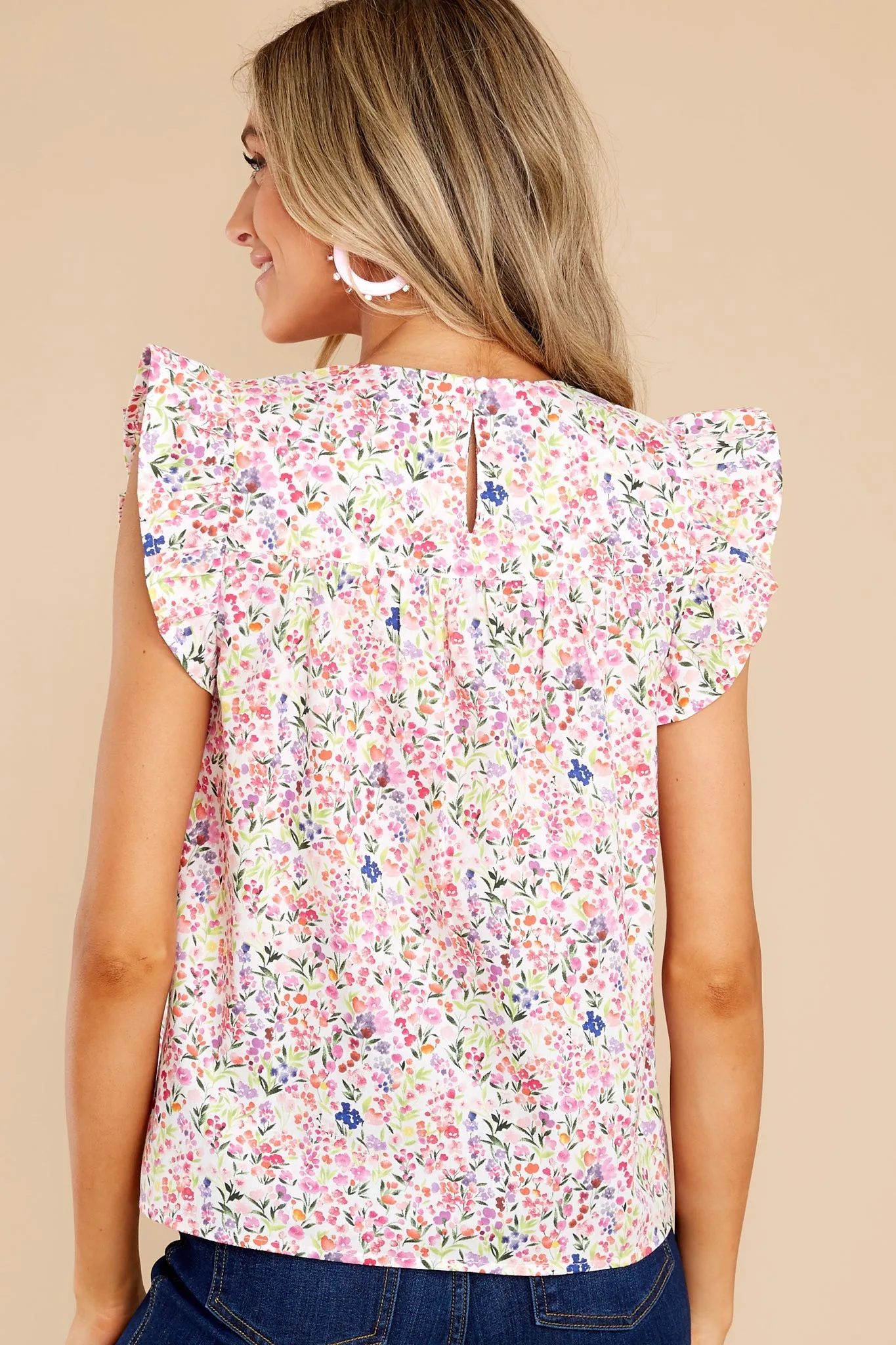 Floral Daydream Pink Embroidered Cotton Top