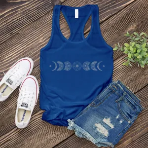 Floral Moon Phases Women's Tank Top