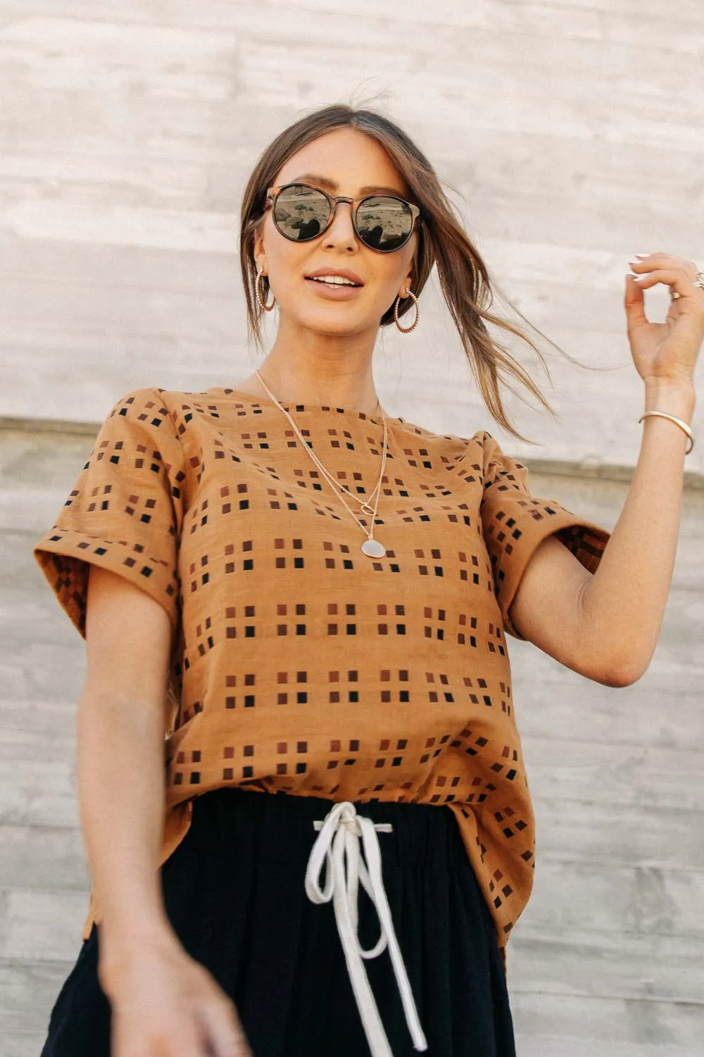 Geometric Printed Top