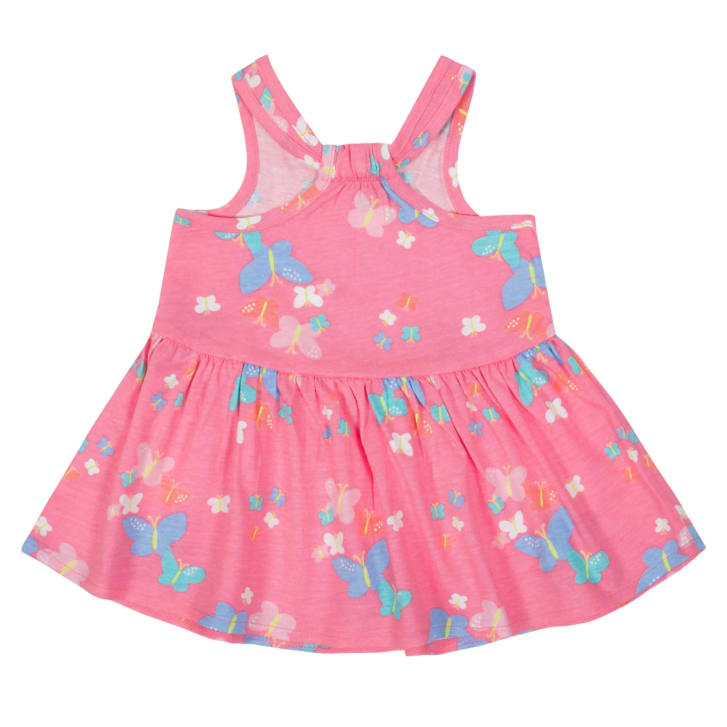 Gerber Girls' Toddler 3-Piece Dress Set, Butterflies