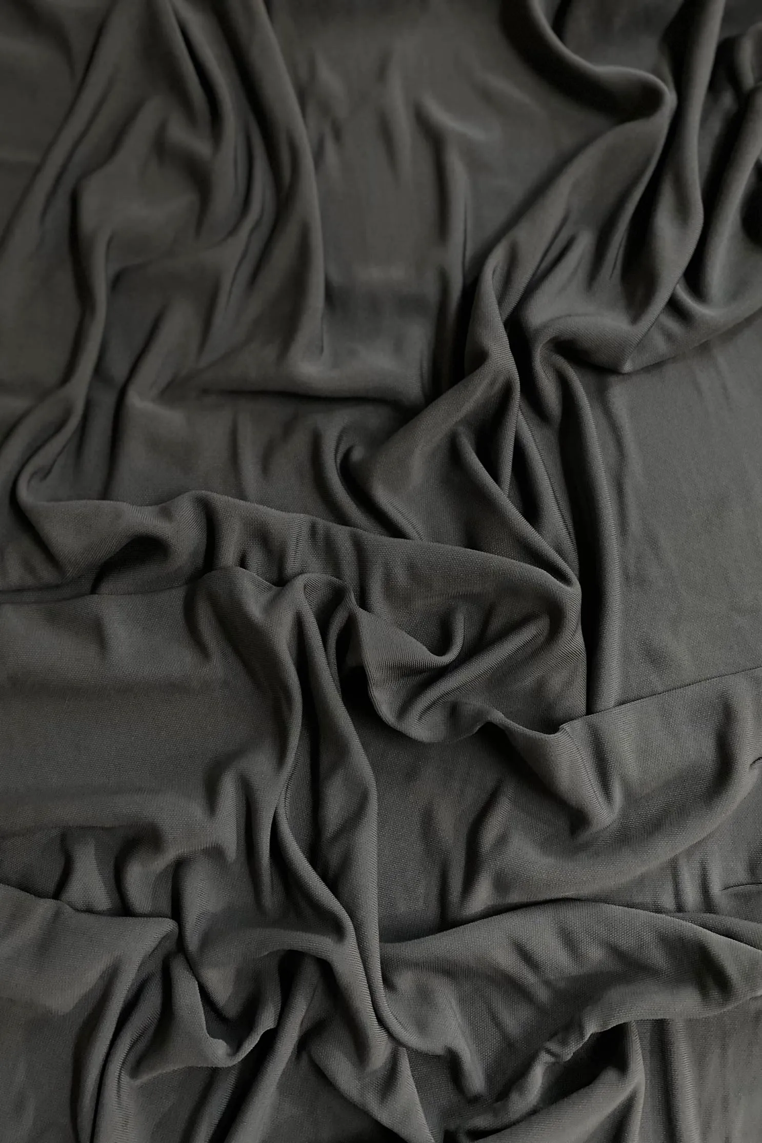 Gray Rayon Matte Jersey