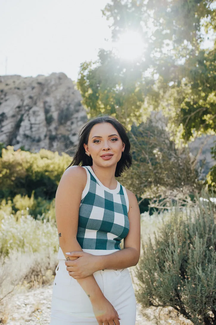 Hailey Gingham Crop Tank - FINAL SALE