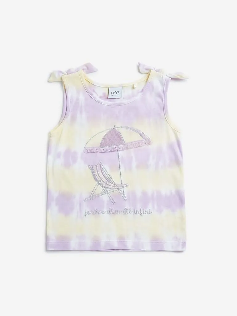 HOP Kids Multicolour Text Design Top