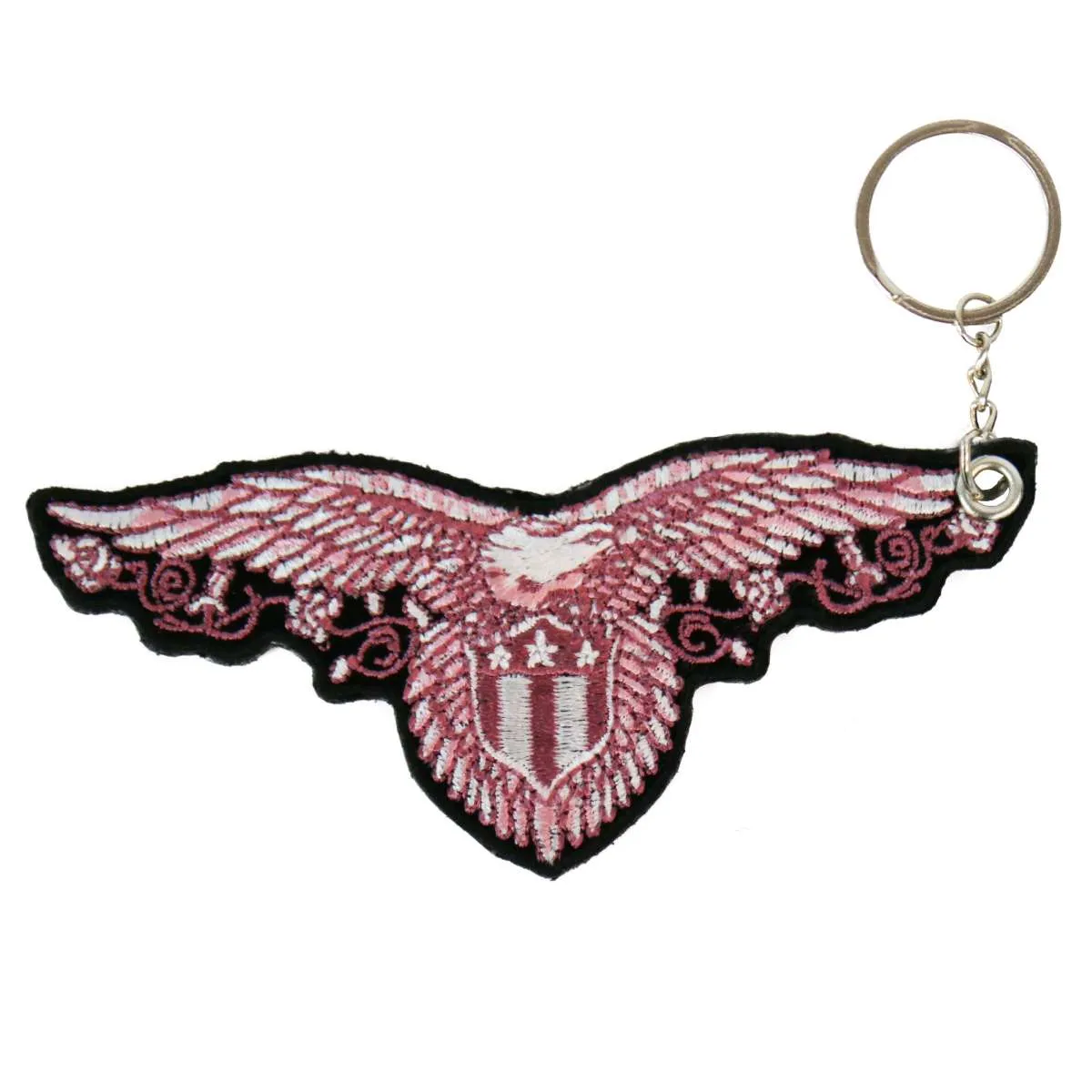 Hot Leathers Pink Eagle Embroidered Key Chain KCH1035