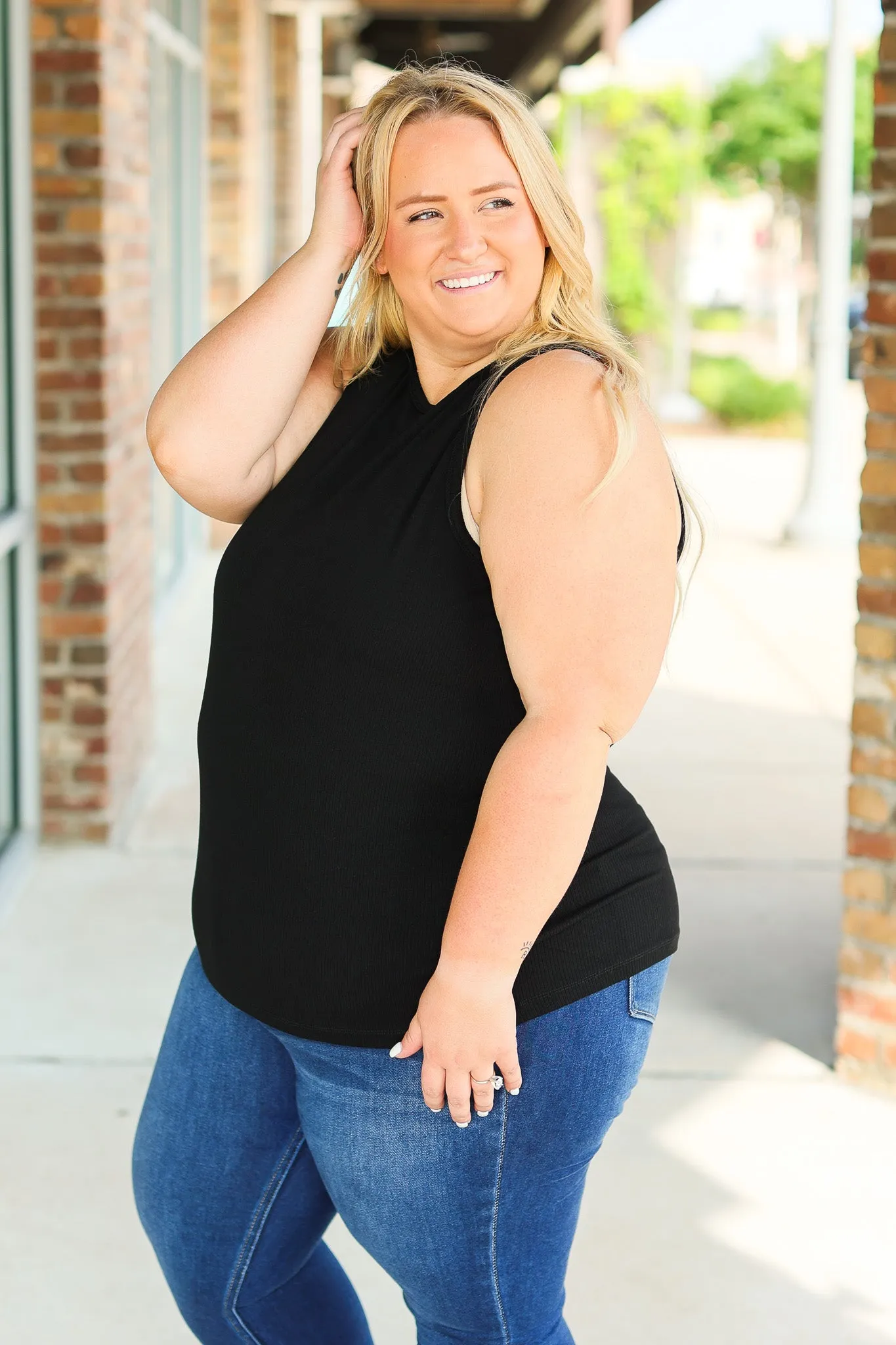 IN STOCK Tara Ribbed Tank - Black | Women's Tank Top