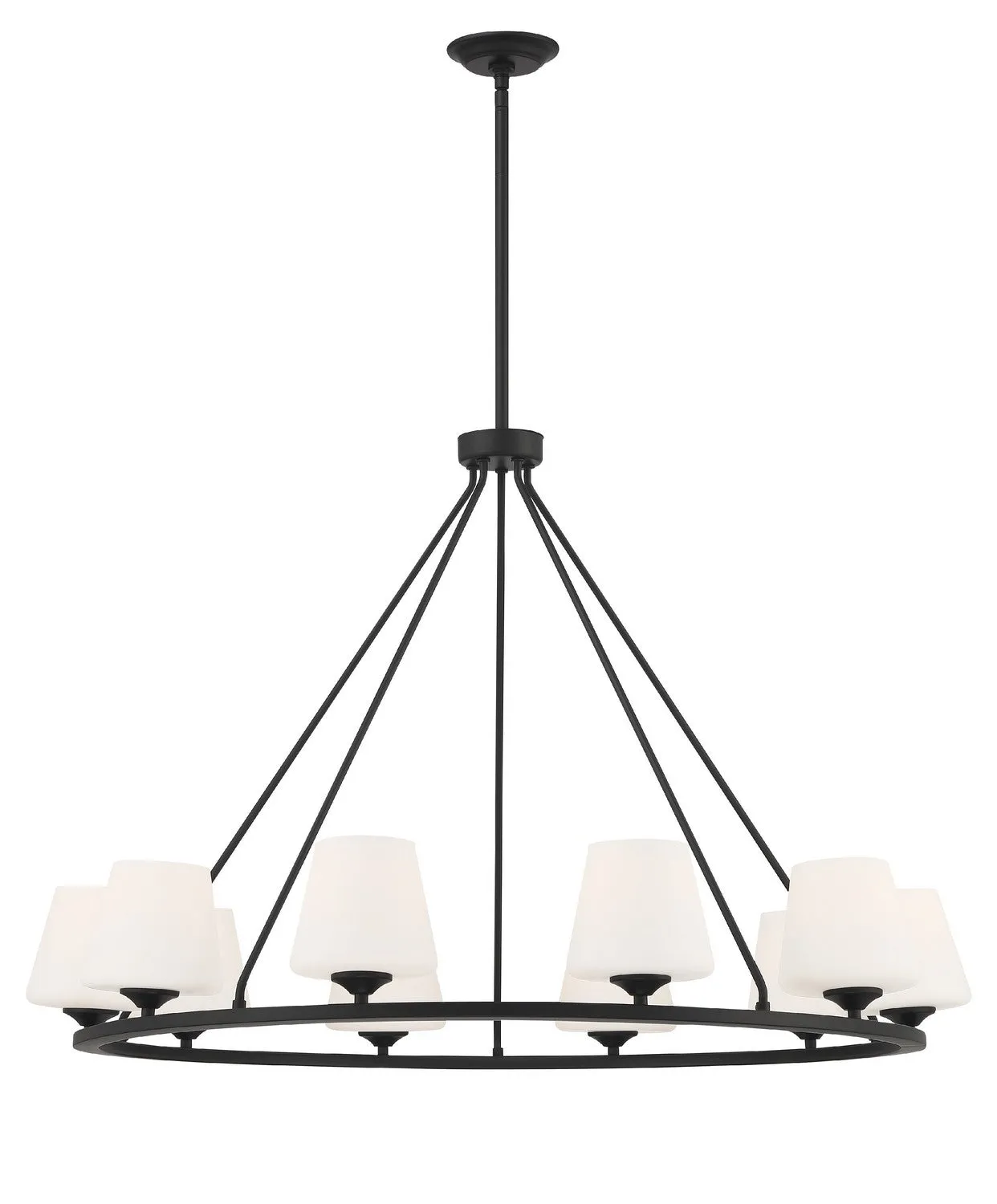 Keenan 10-Light Chandelier in Matte Black