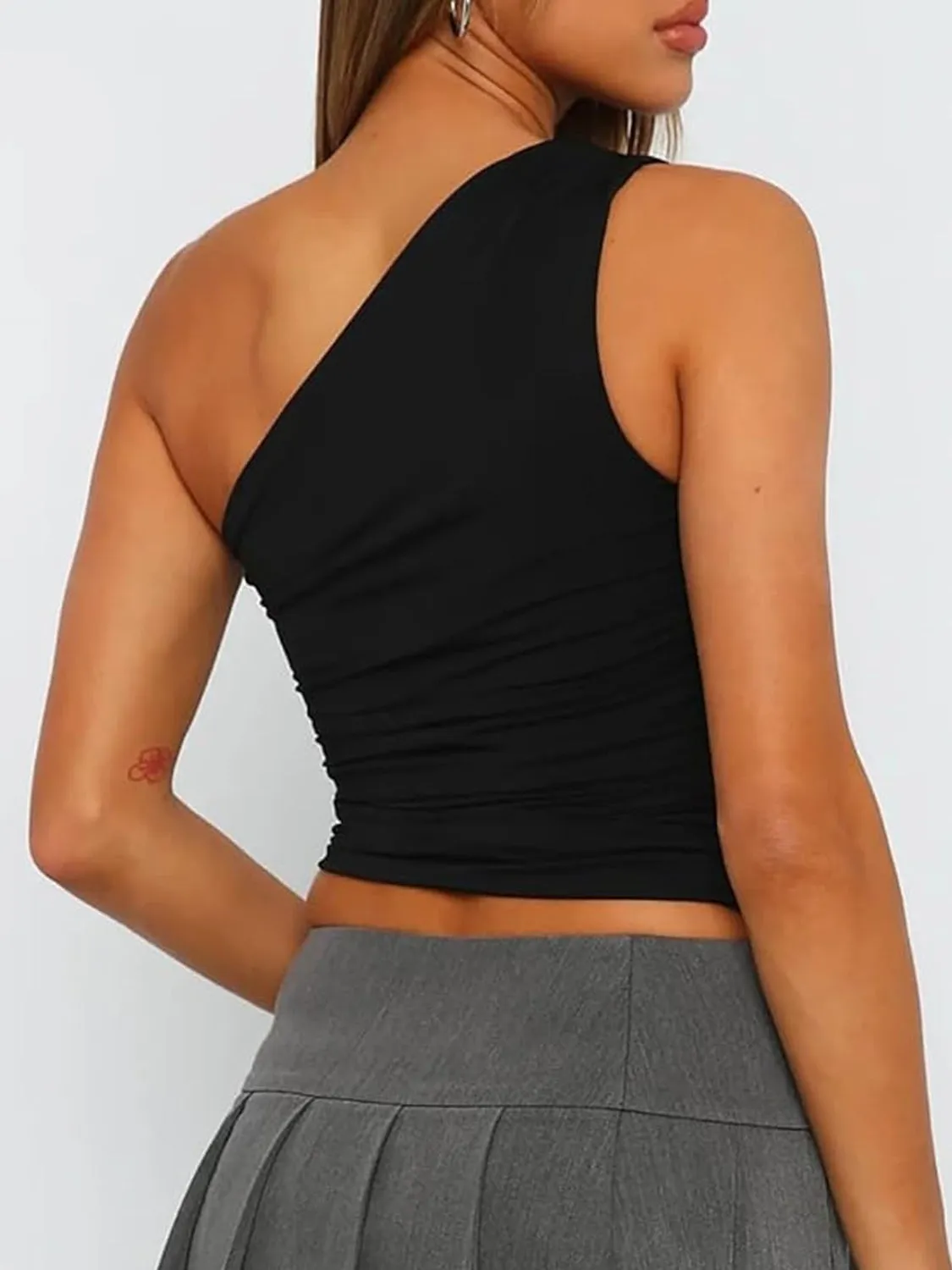 kesley Ruched One Shoulder Tank