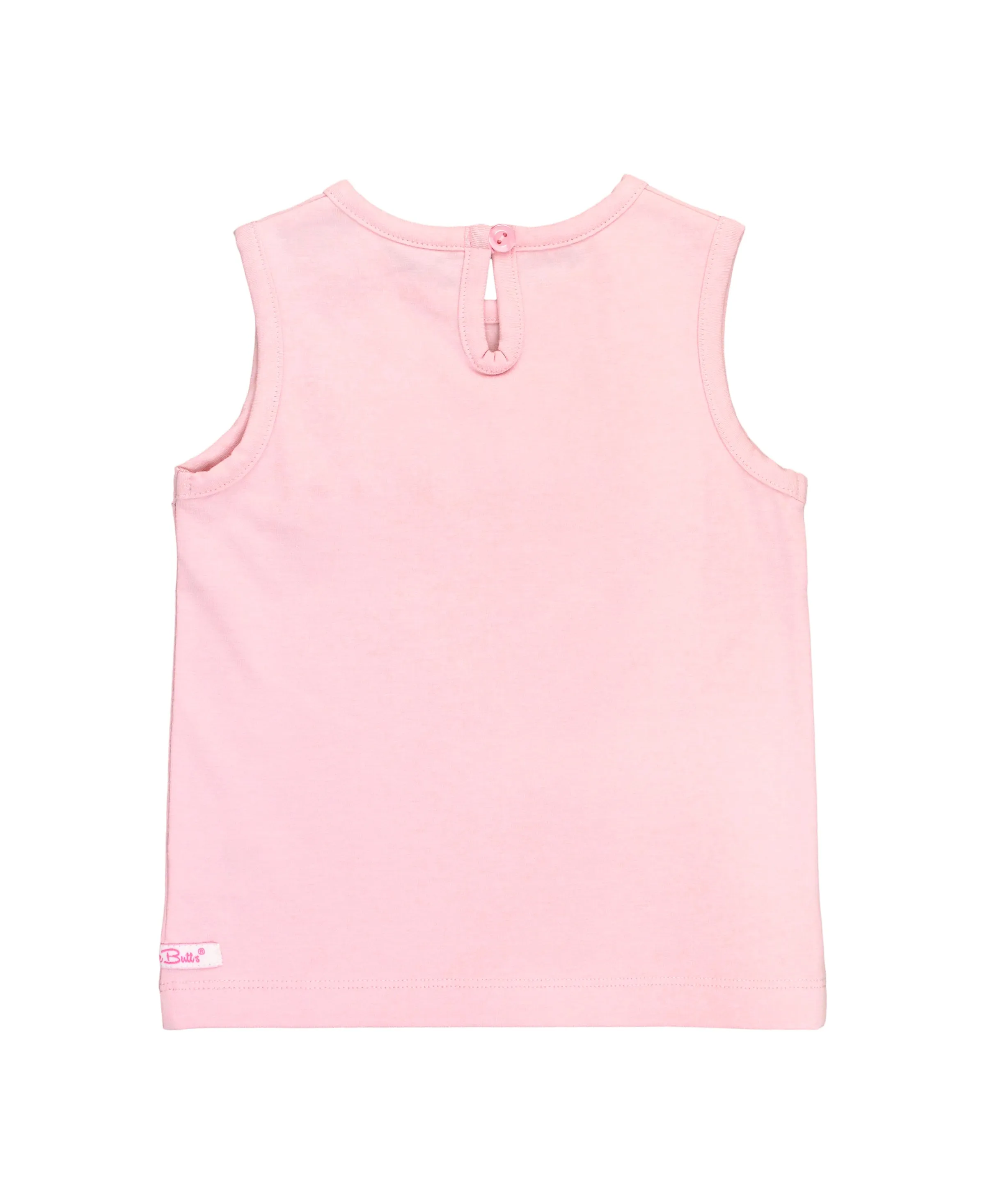 Knit Ruffle Trim Tank- Pink