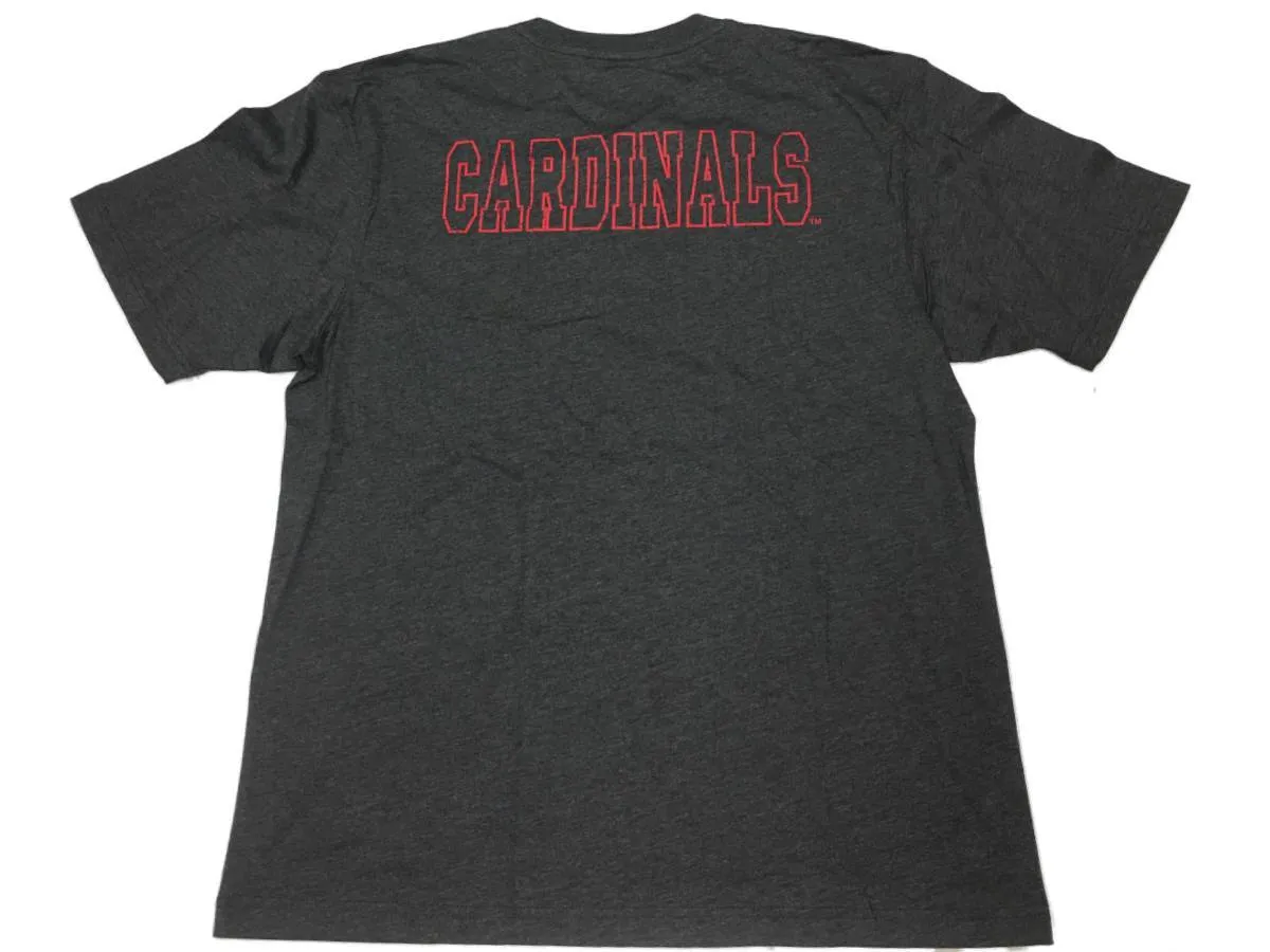 Louisville Cardinals Colosseum Charcoal Gray Vintage Logo SS Crew T-Shirt (L)