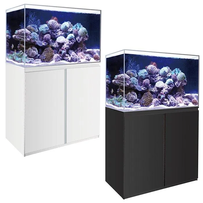 Marine Fish Tank, Sump & Cabinet - White / Black 460L - 120cm