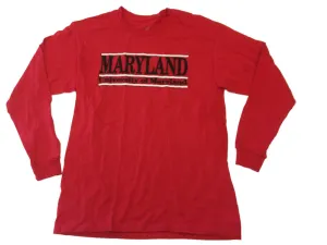 Maryland Terrapins The Game Red Long Sleeve Crew Neck T-Shirt (L)