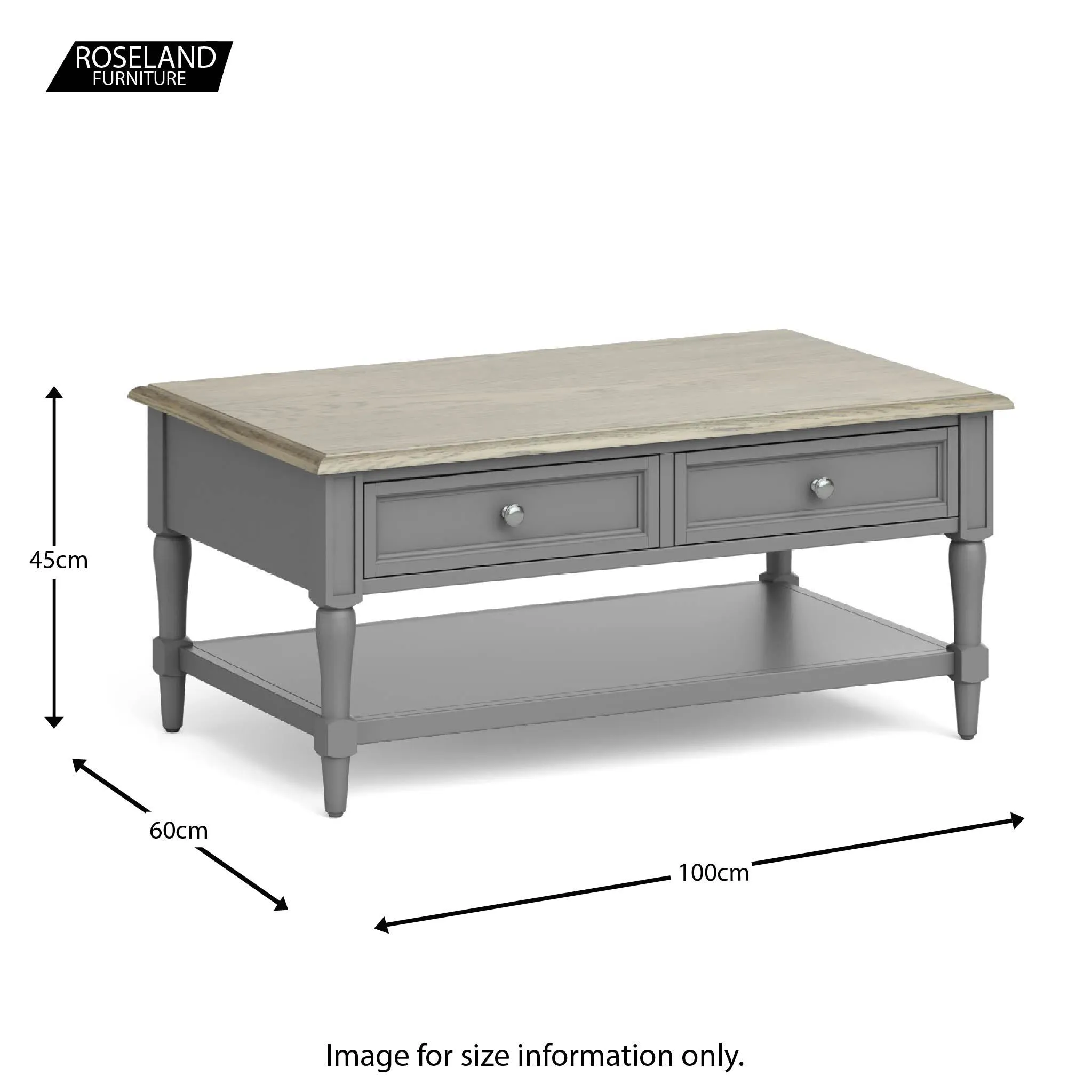 Mulsanne Grey Coffee Table with Storage