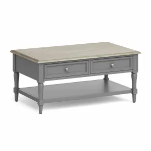 Mulsanne Grey Coffee Table with Storage