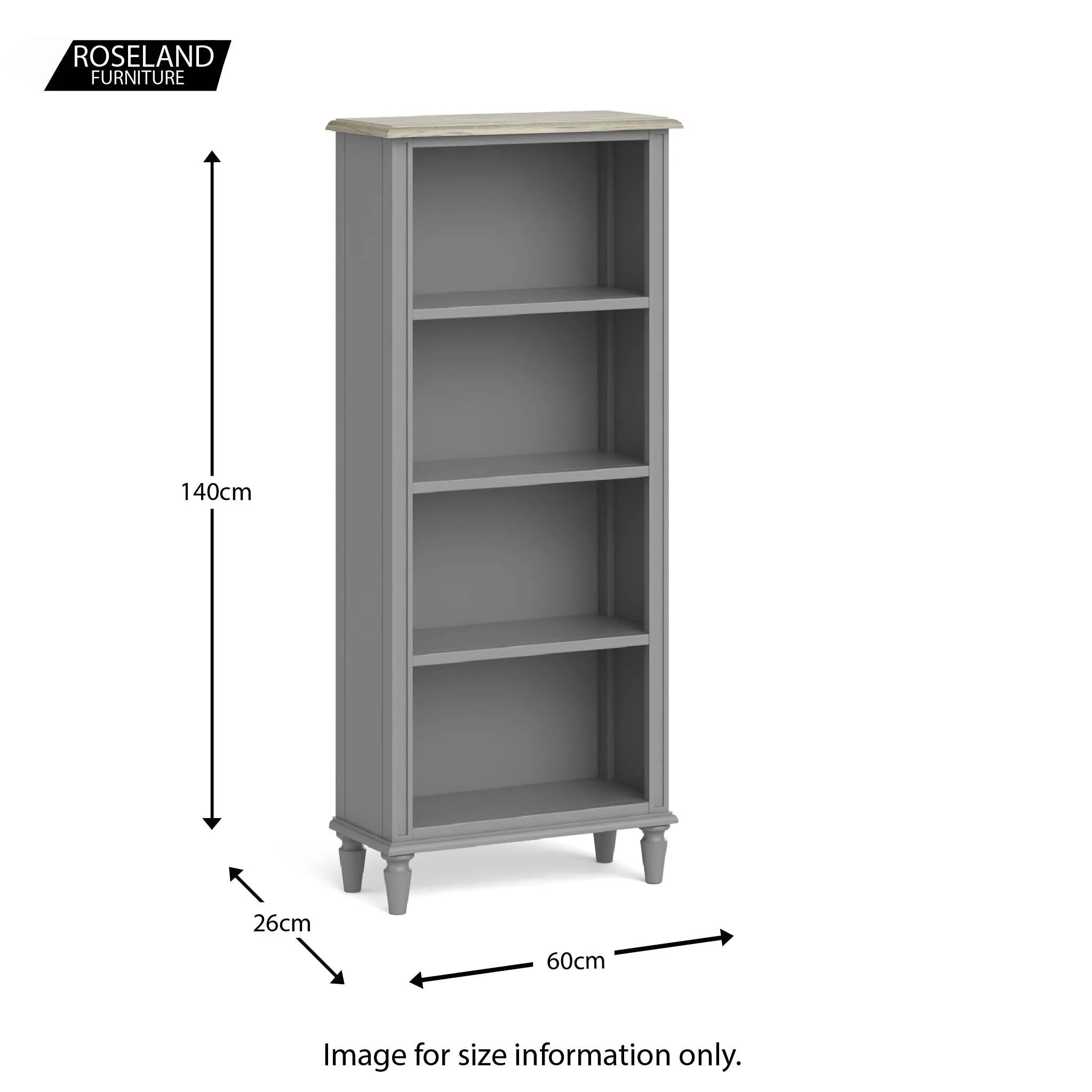 Mulsanne Grey Slim Bookcase