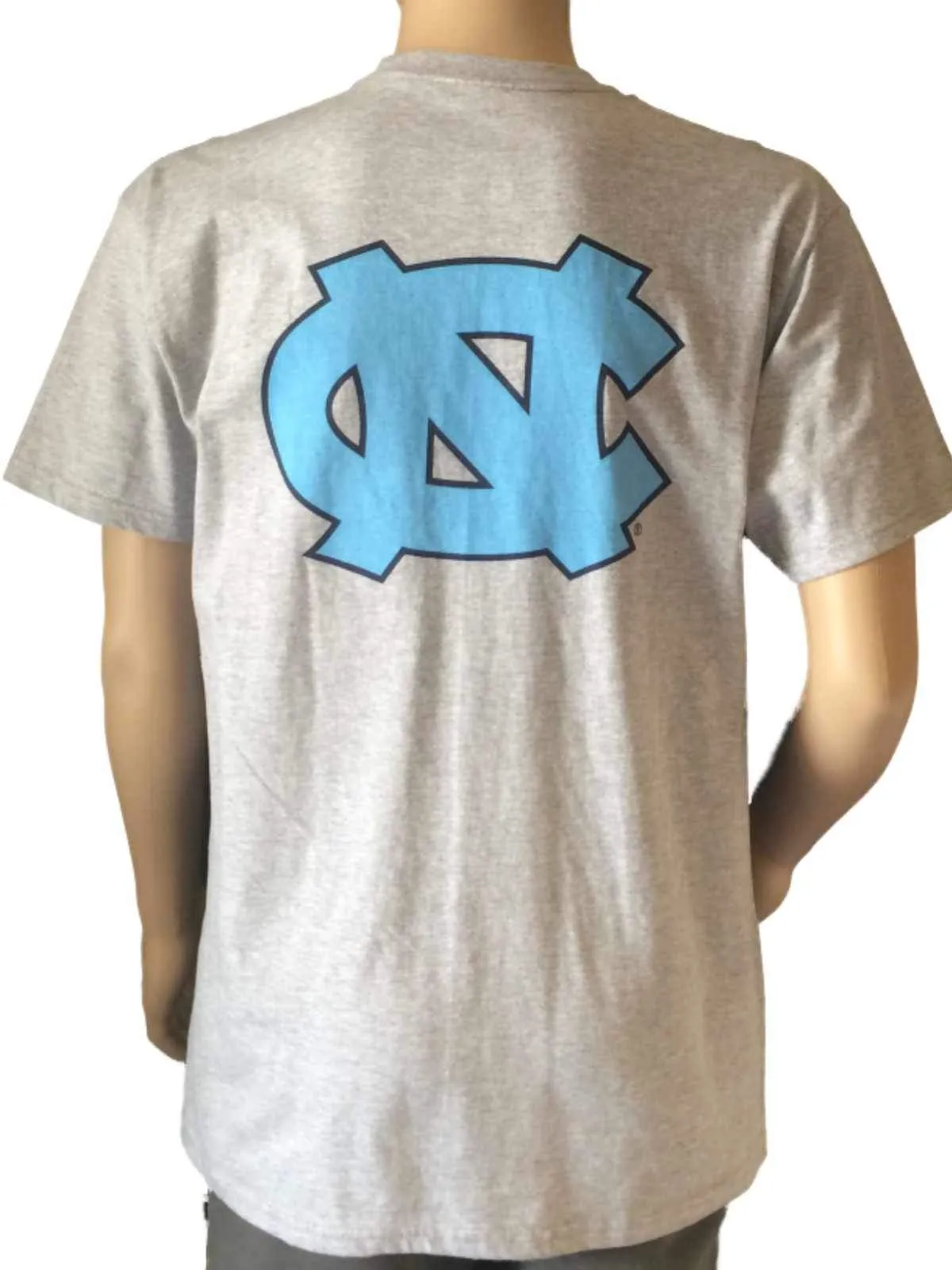 North Carolina Tar Heels The Game Gray Chest Logo Short Sleeve Crew T-Shirt (L)