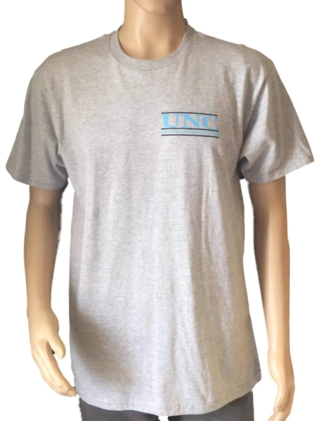 North Carolina Tar Heels The Game Gray Chest Logo Short Sleeve Crew T-Shirt (L)