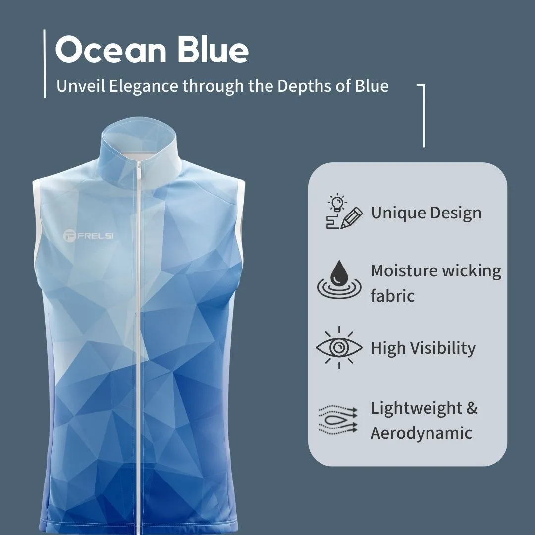 Ocean Blue | Sleeveless Cycling Jersey