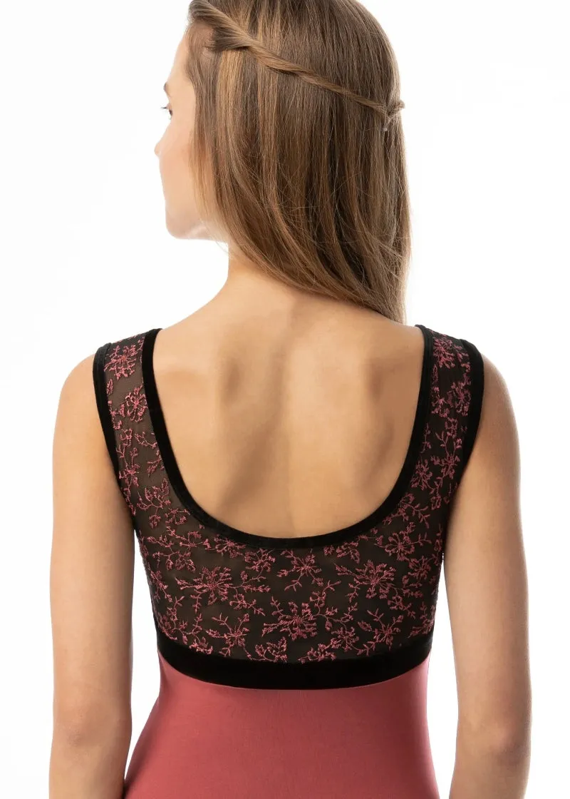 ON SALE Darling Pinch Front Tank Leotard (Sangria)