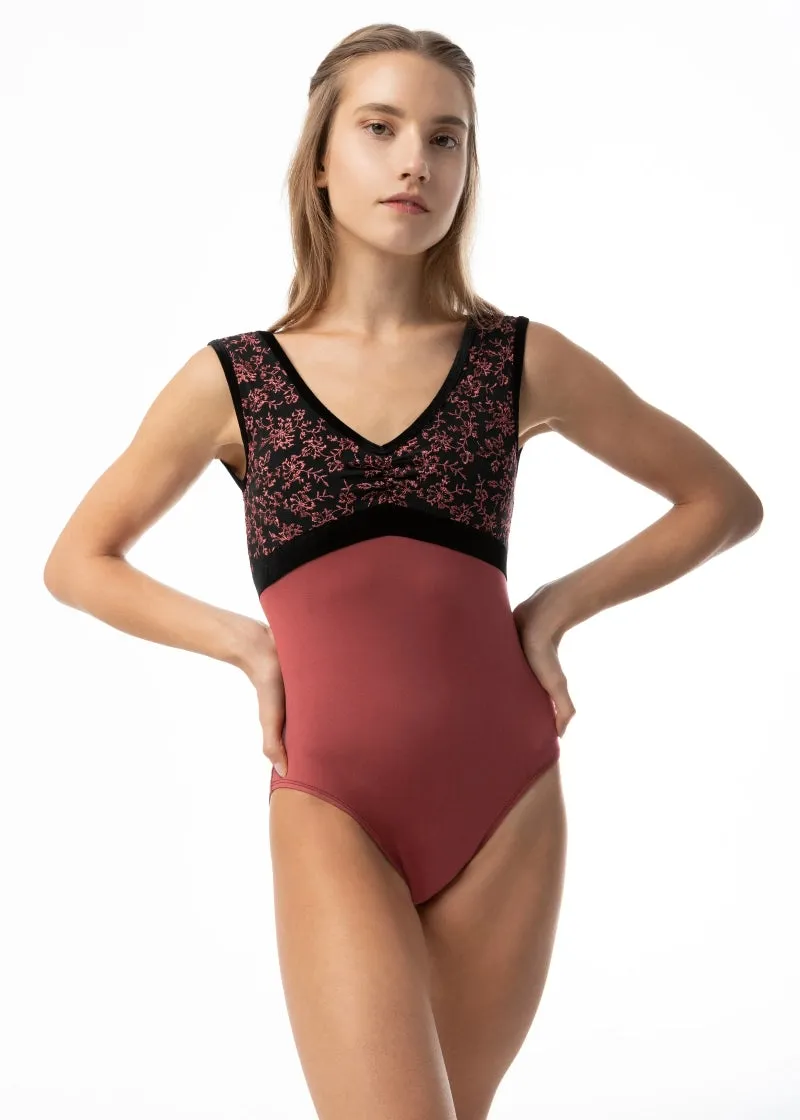 ON SALE Darling Pinch Front Tank Leotard (Sangria)