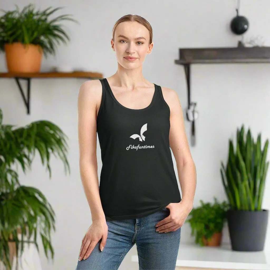 Organic Vegan Fikafuntimes Logo Print Tank Top