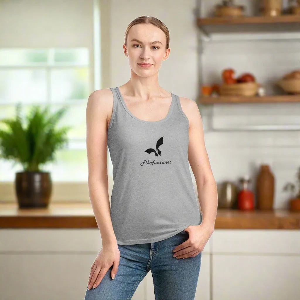 Organic Vegan Fikafuntimes Logo Print Tank Top